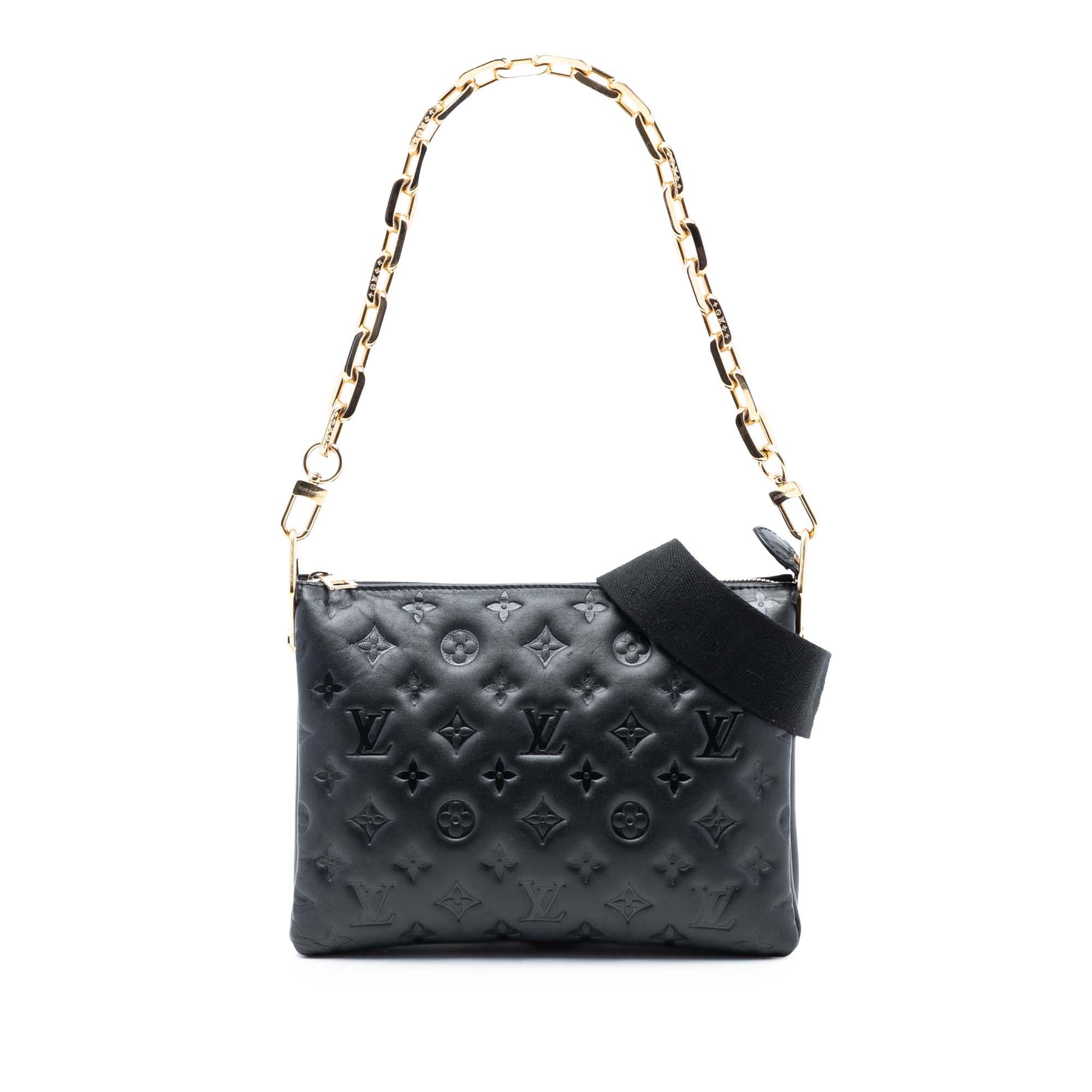 Louis Vuitton Monogram Embossed Puffy Lambskin Coussin PM