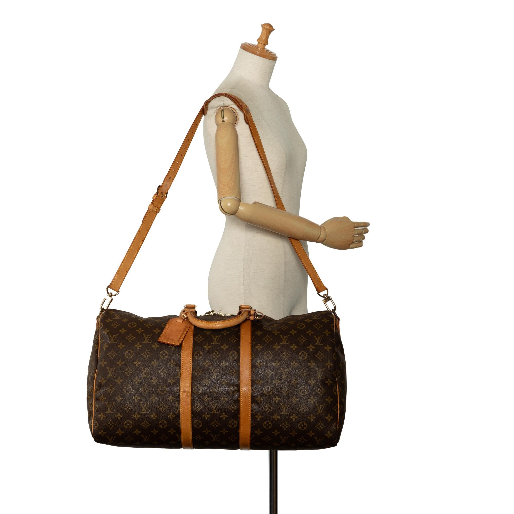 Louis Vuitton Monogram Keepall Bandouliere 55 (SHG-0hpYba)