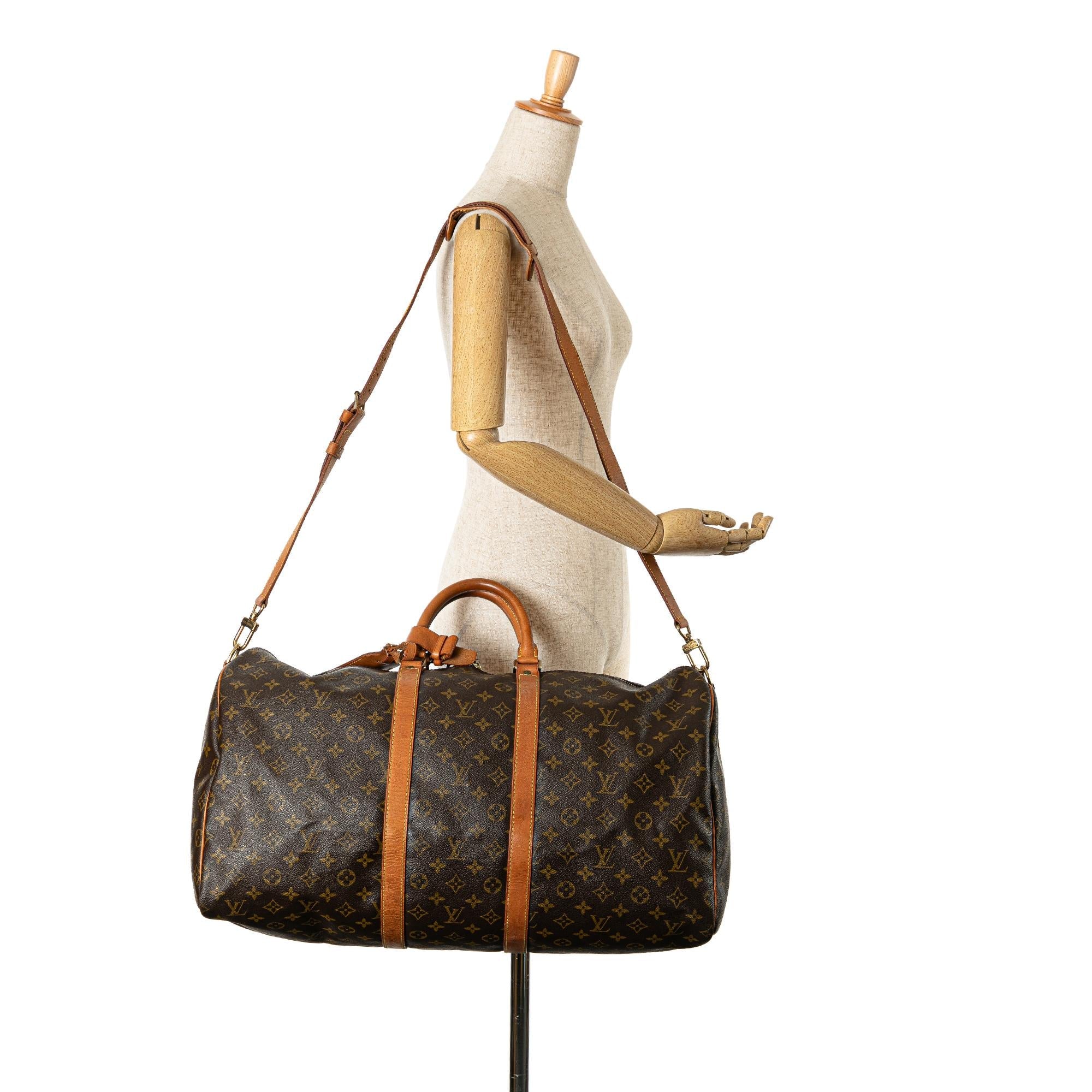Louis Vuitton Monogram Keepall Bandouliere 55 (SHG-yIMiTA)
