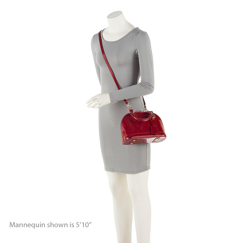 Louis Vuitton Monogram Vernis Alma BB Satchel (SHF-Rw84C7)