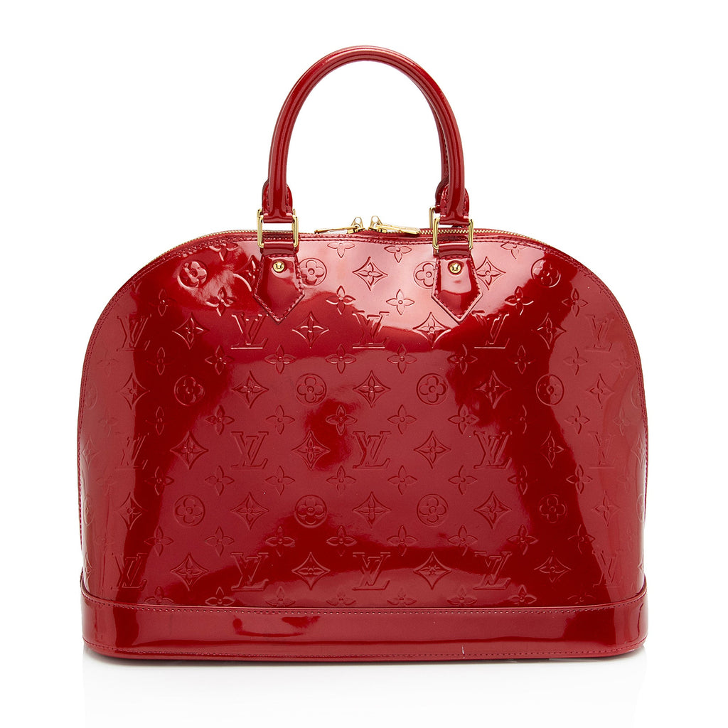 Louis Vuitton Monogram Vernis Alma GM Satchel (SHF-XIA8xV)