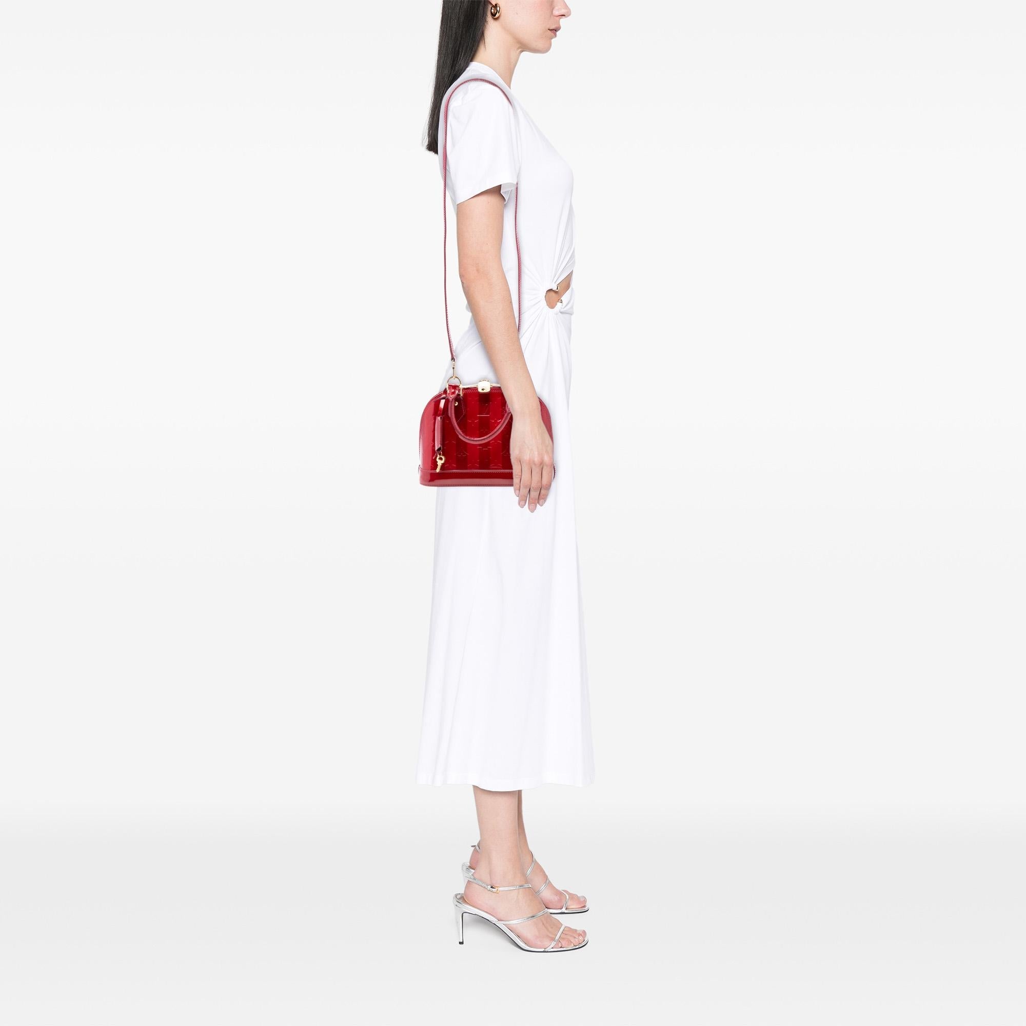 Louis Vuitton Monogram Vernis Rayures Alma BB