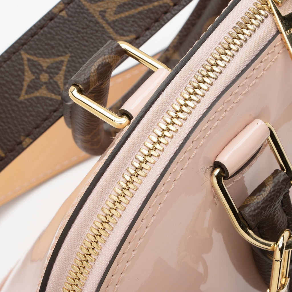 Louis Vuitton Patent Leather Alma BB Satchel (SHF-NVyByb)