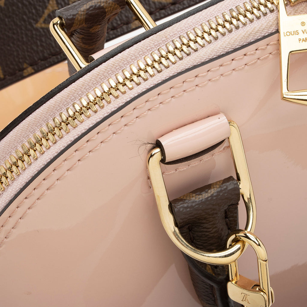 Louis Vuitton Patent Leather Alma BB Satchel (SHF-NVyByb)