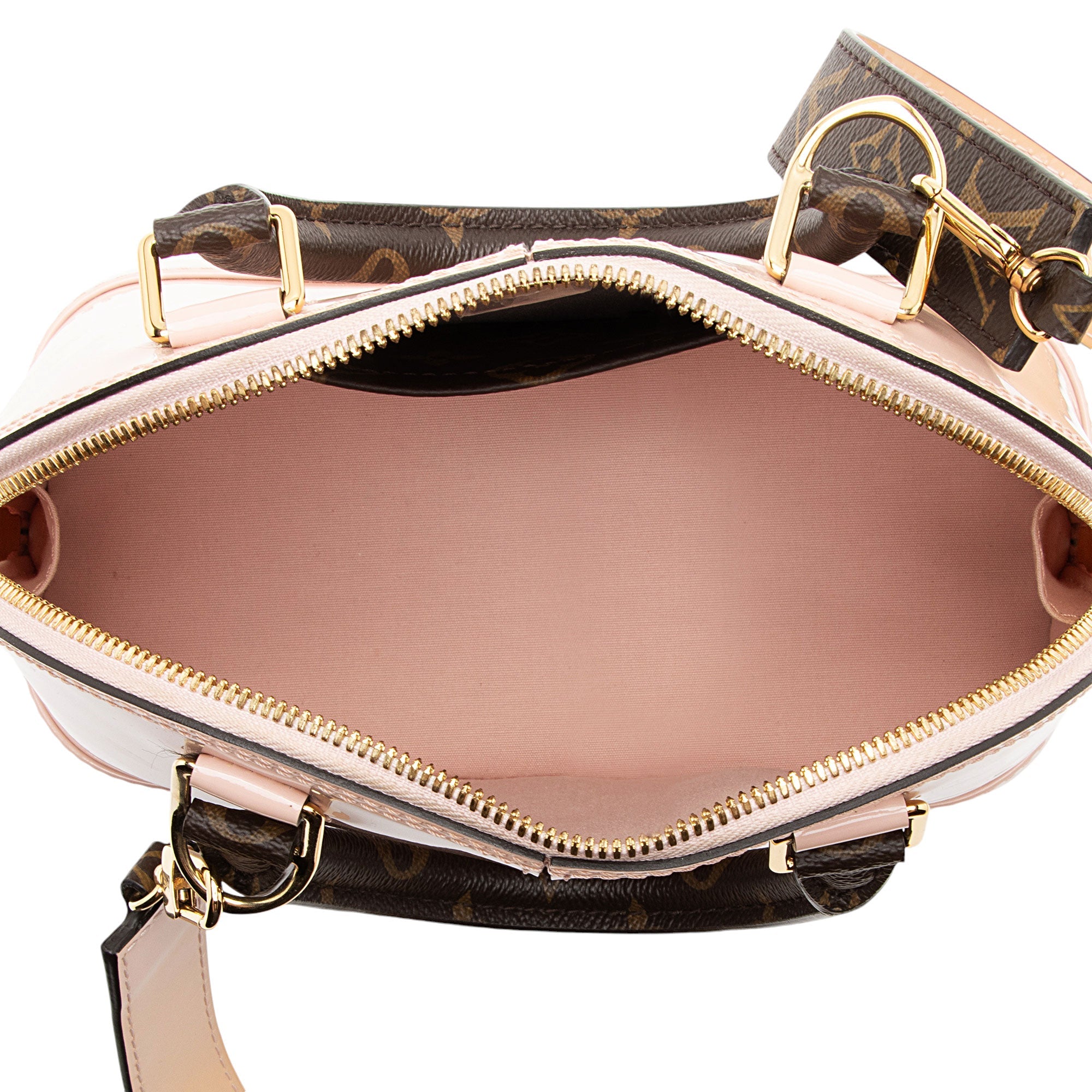 Louis Vuitton Patent Leather Alma BB Satchel (SHF-NVyByb)