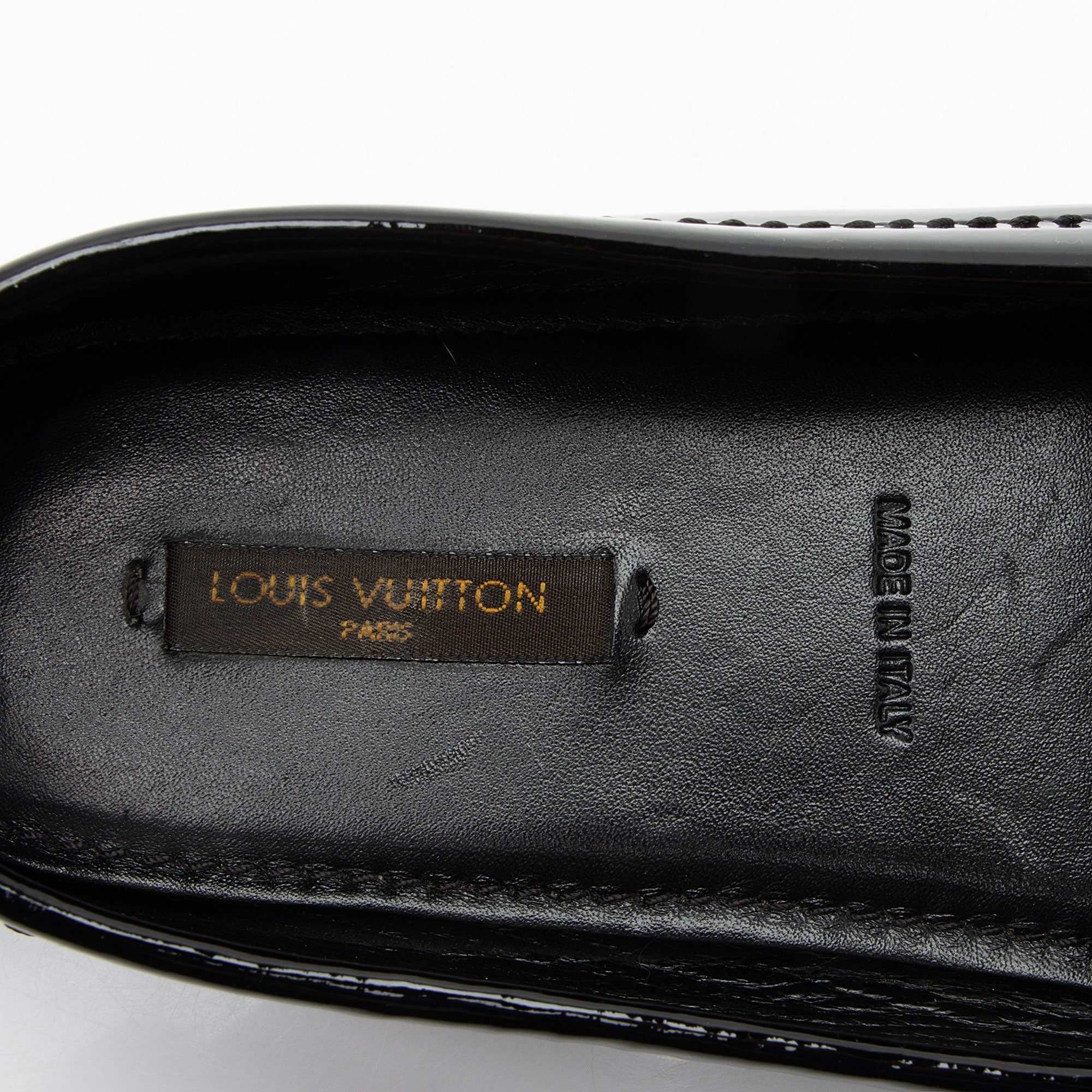 Louis Vuitton Patent Leather LV Silverstone Driving Moccasins - Size 7.5 / 37.5