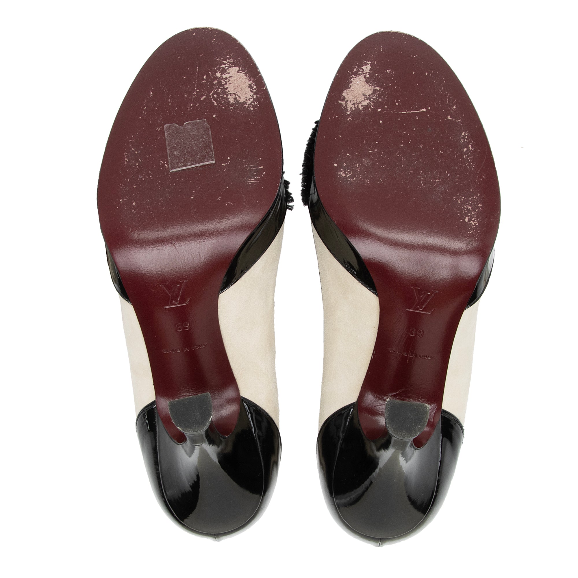 Louis Vuitton Suede Patent Leather Bow Loafer Pumps - Size 9 / 39 (SHF-f76ORf)