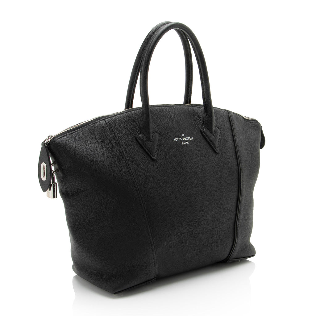 Louis Vuitton Taurillon Soft Lockit MM Satchel