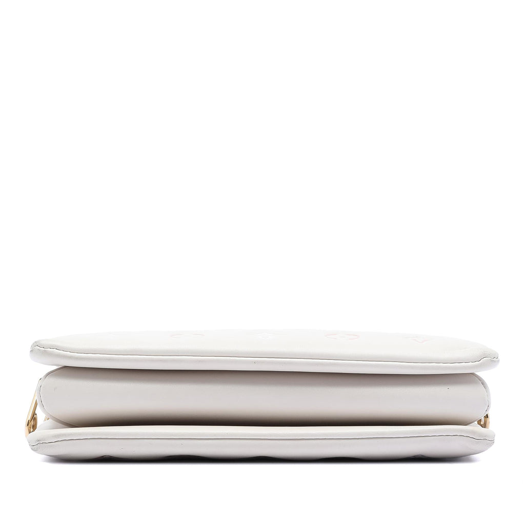 Louis Vuitton Tricolor Monogram Embossed Lambskin Coussin PM