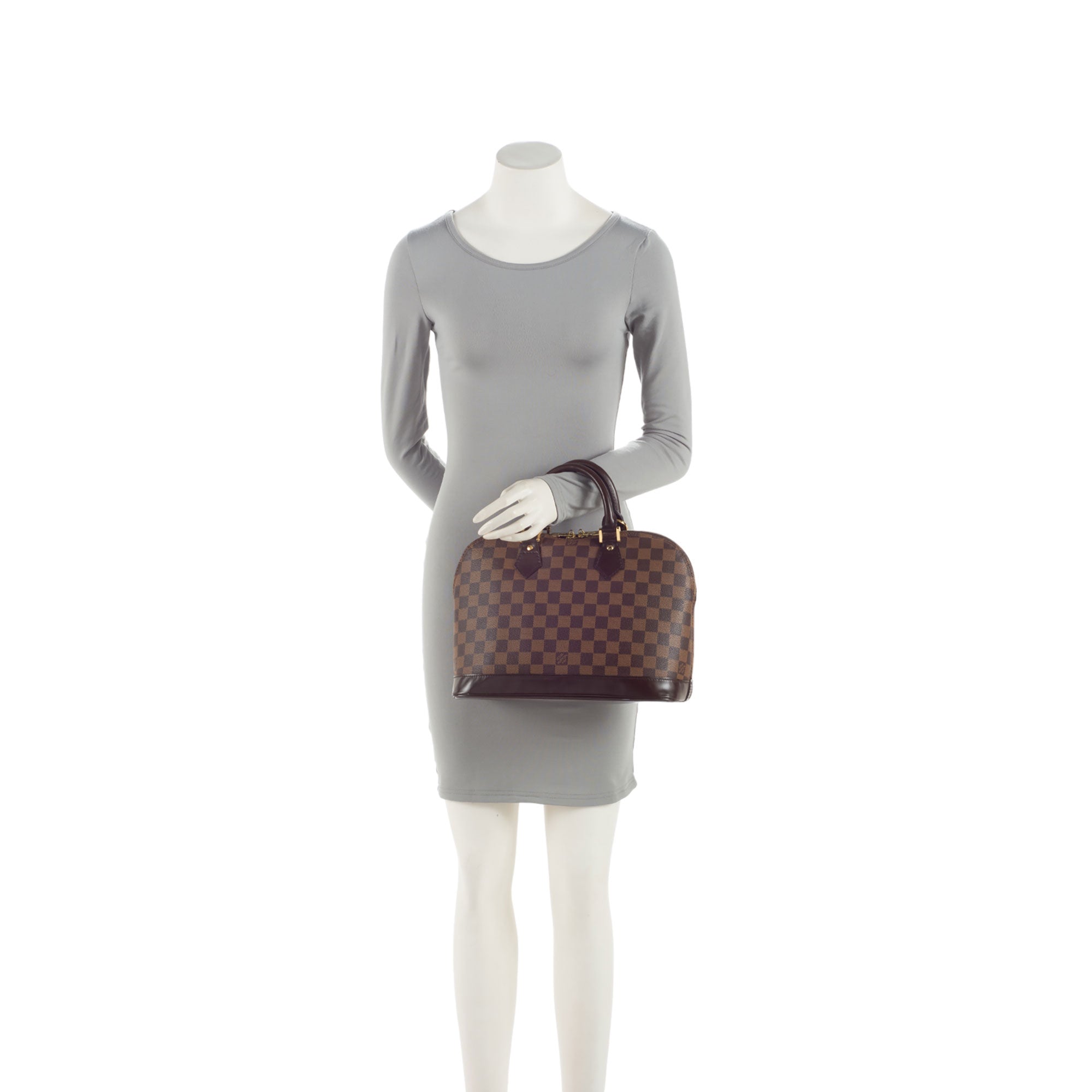 Louis Vuitton Vintage Damier Ebene Alma PM Satchel (SHF-iV4kN8)