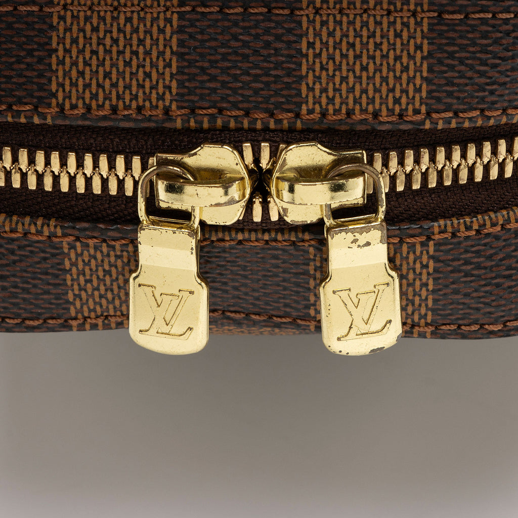 Louis Vuitton Vintage Damier Ebene Geronimos Sling Bag (SHF-IWcx8E)