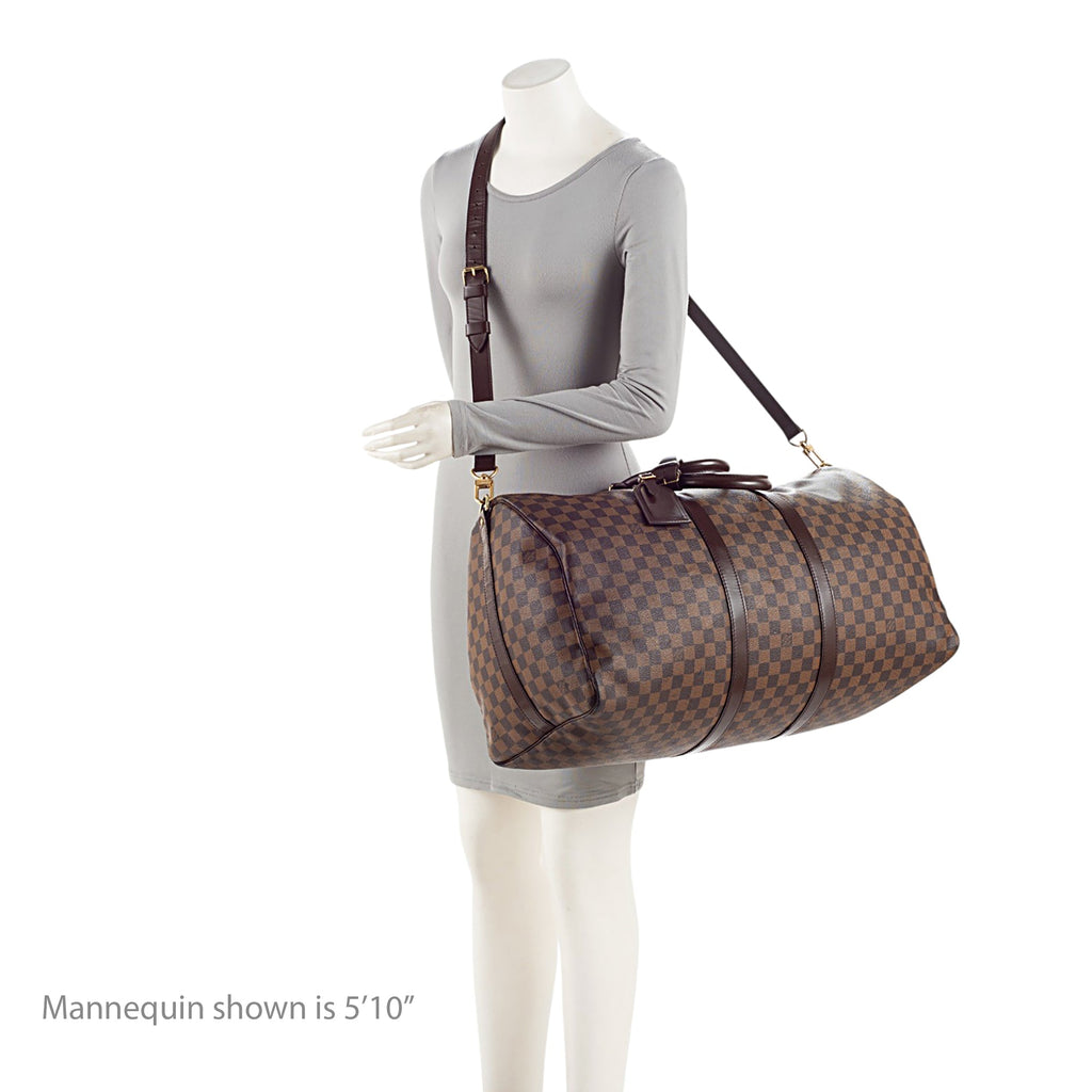 Louis Vuitton Vintage Damier Ebene Keepall Bandouliere 55 Duffle