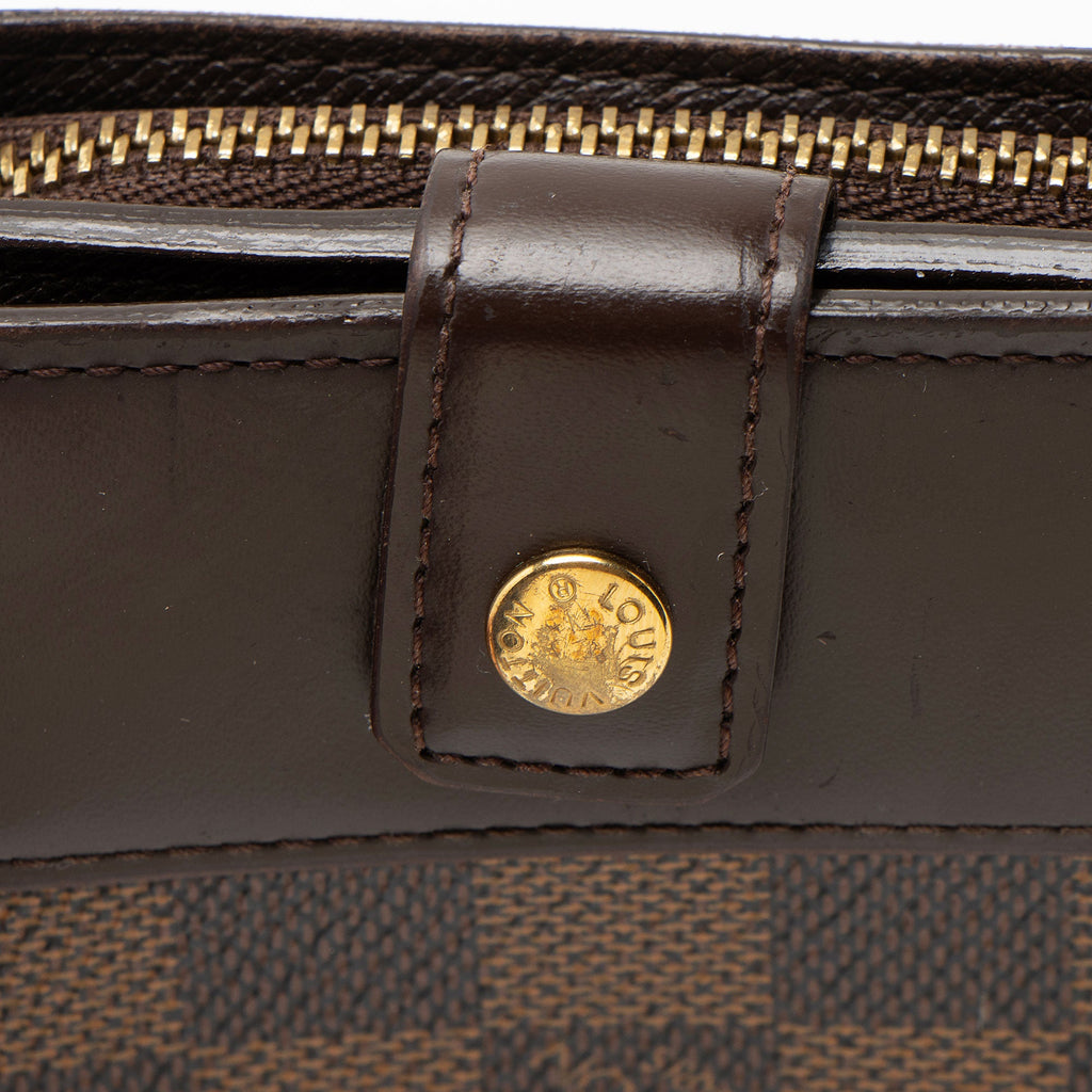 Louis Vuitton Vintage Damier Ebene Zipped Compact Wallet
