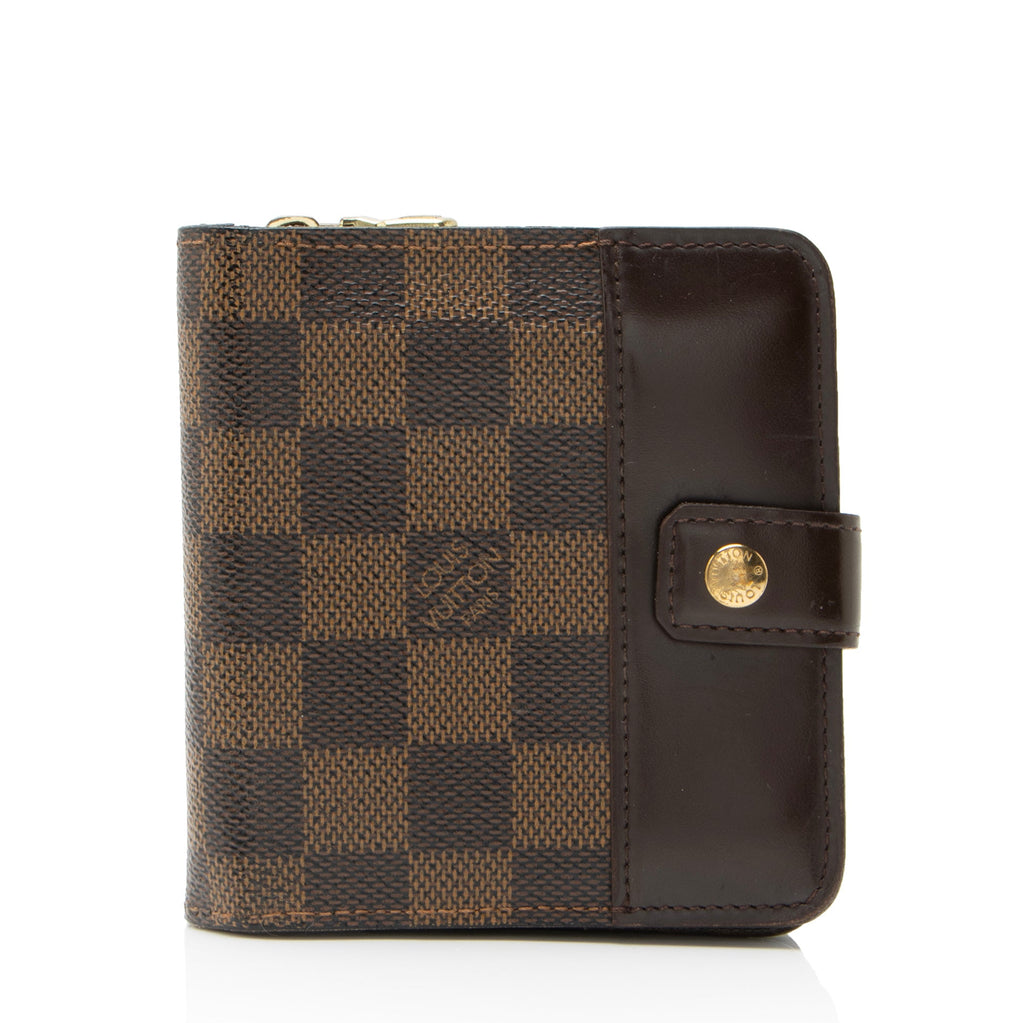 Louis Vuitton Vintage Damier Ebene Zipped Compact Wallet