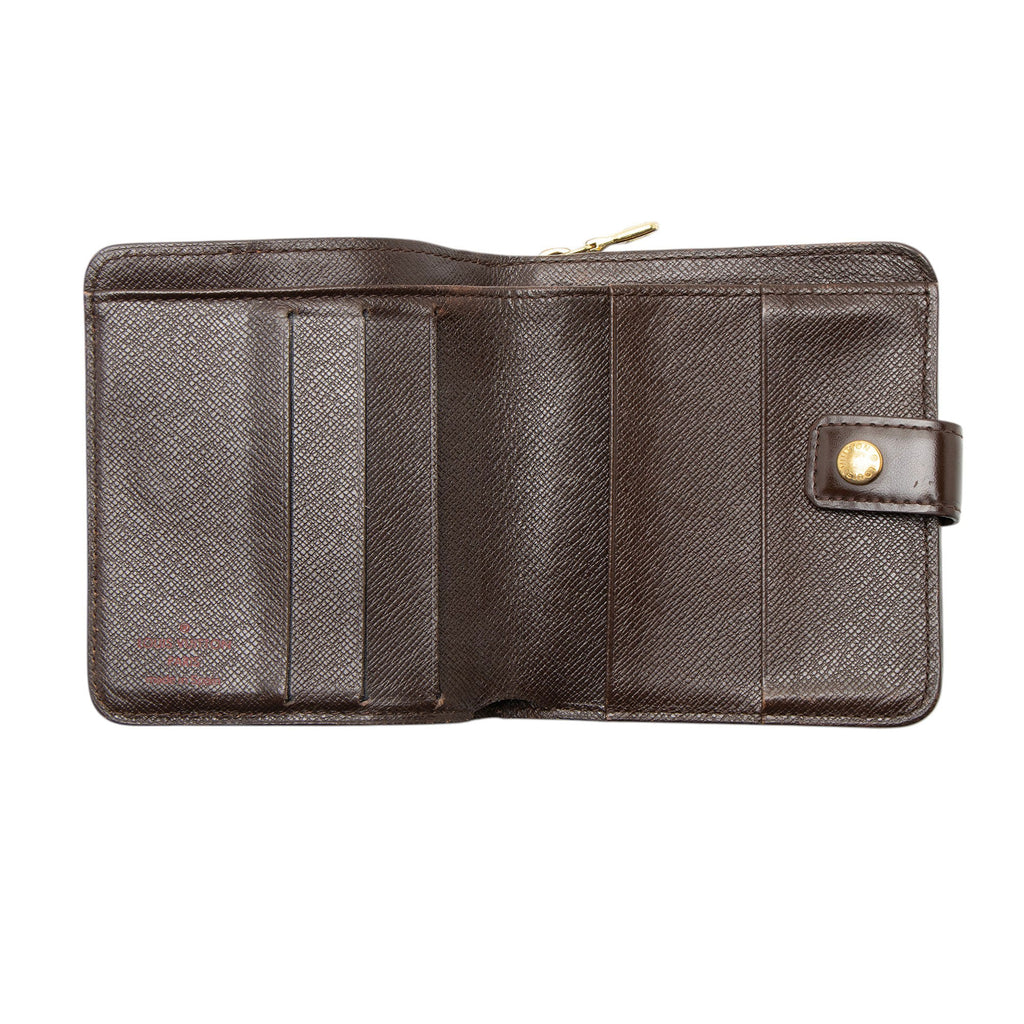 Louis Vuitton Vintage Damier Ebene Zipped Compact Wallet