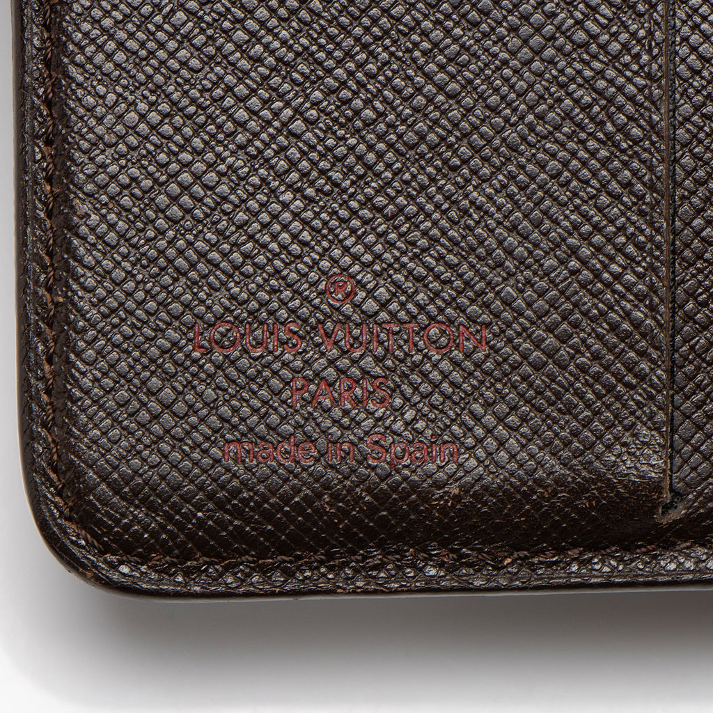 Louis Vuitton Vintage Damier Ebene Zipped Compact Wallet