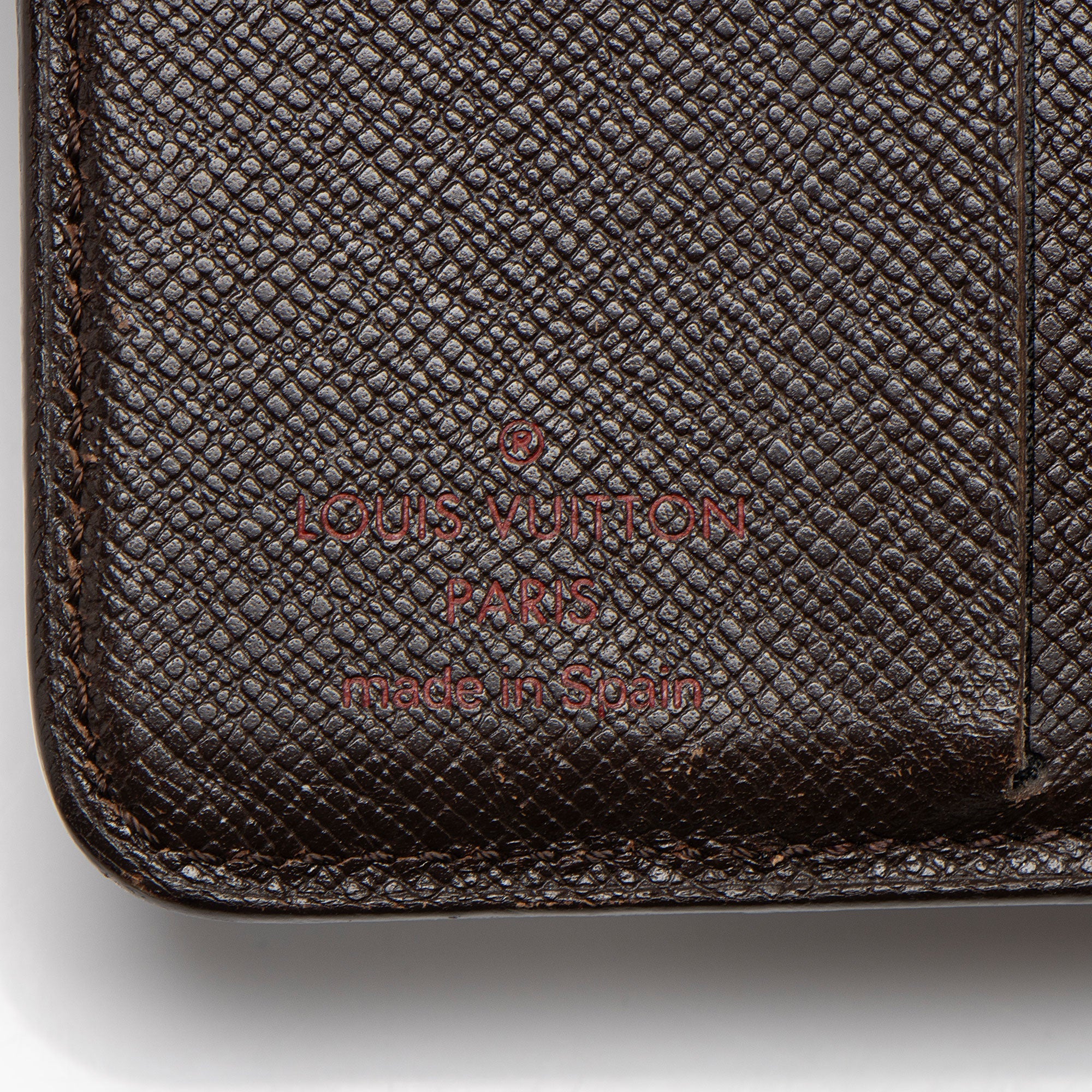 Louis Vuitton Vintage Damier Ebene Zipped Compact Wallet