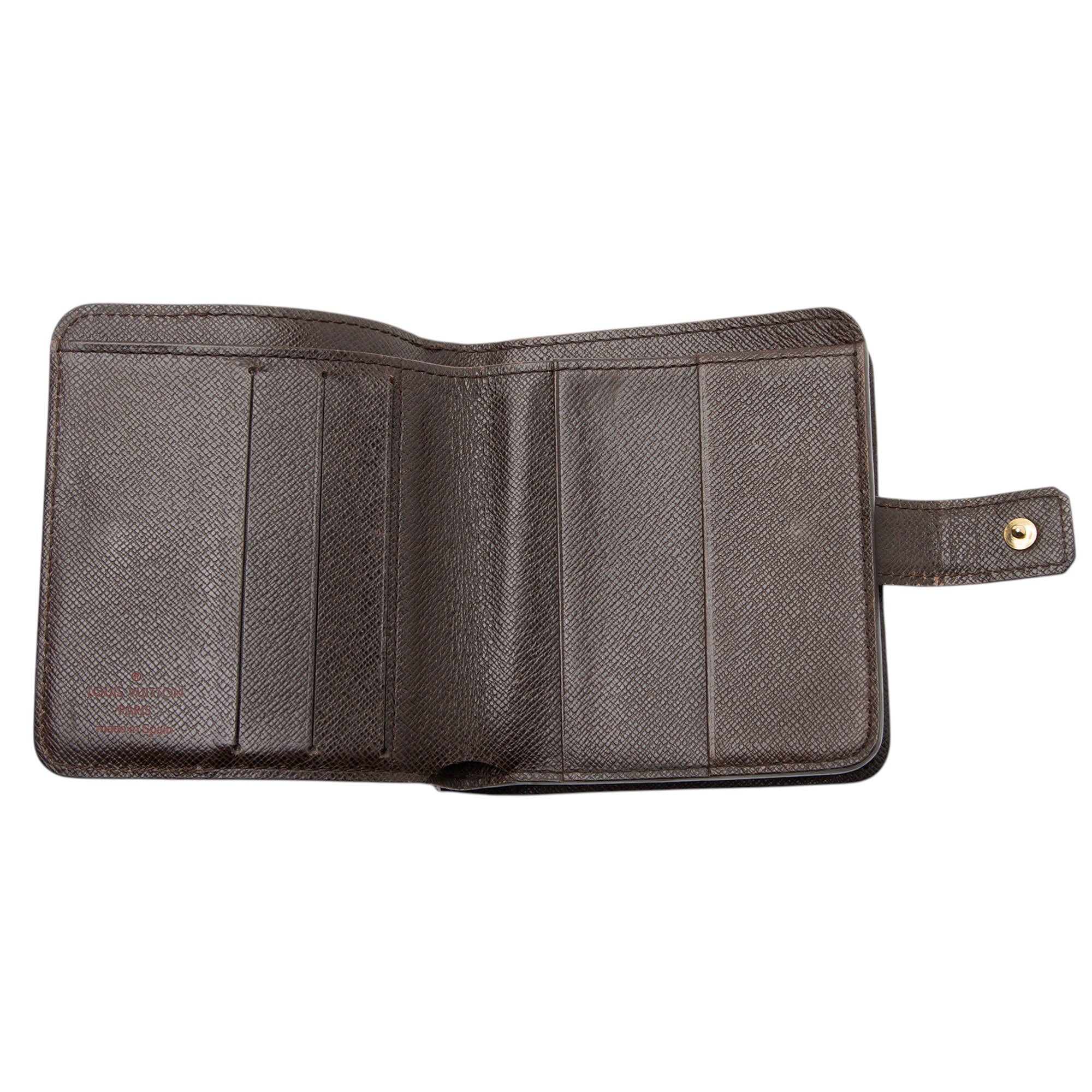 Louis Vuitton Vintage Damier Ebene Zipped Compact Wallet