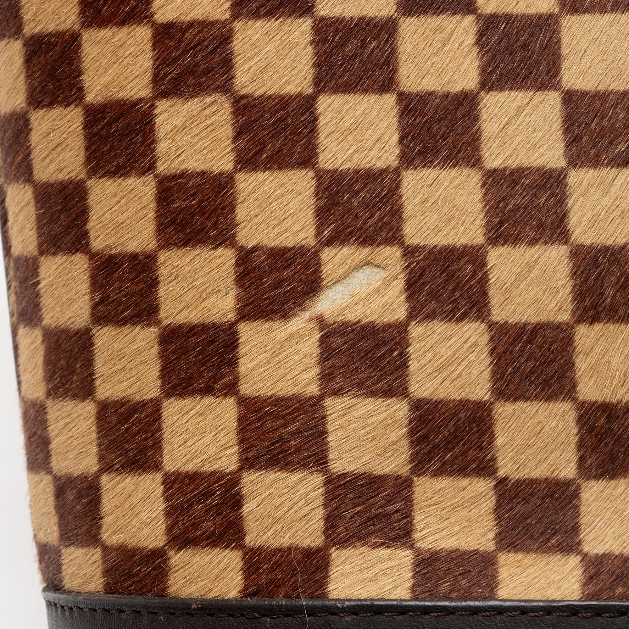 Louis Vuitton Vintage Limited Edition Calf Hair Damier Sauvage Impala Tote