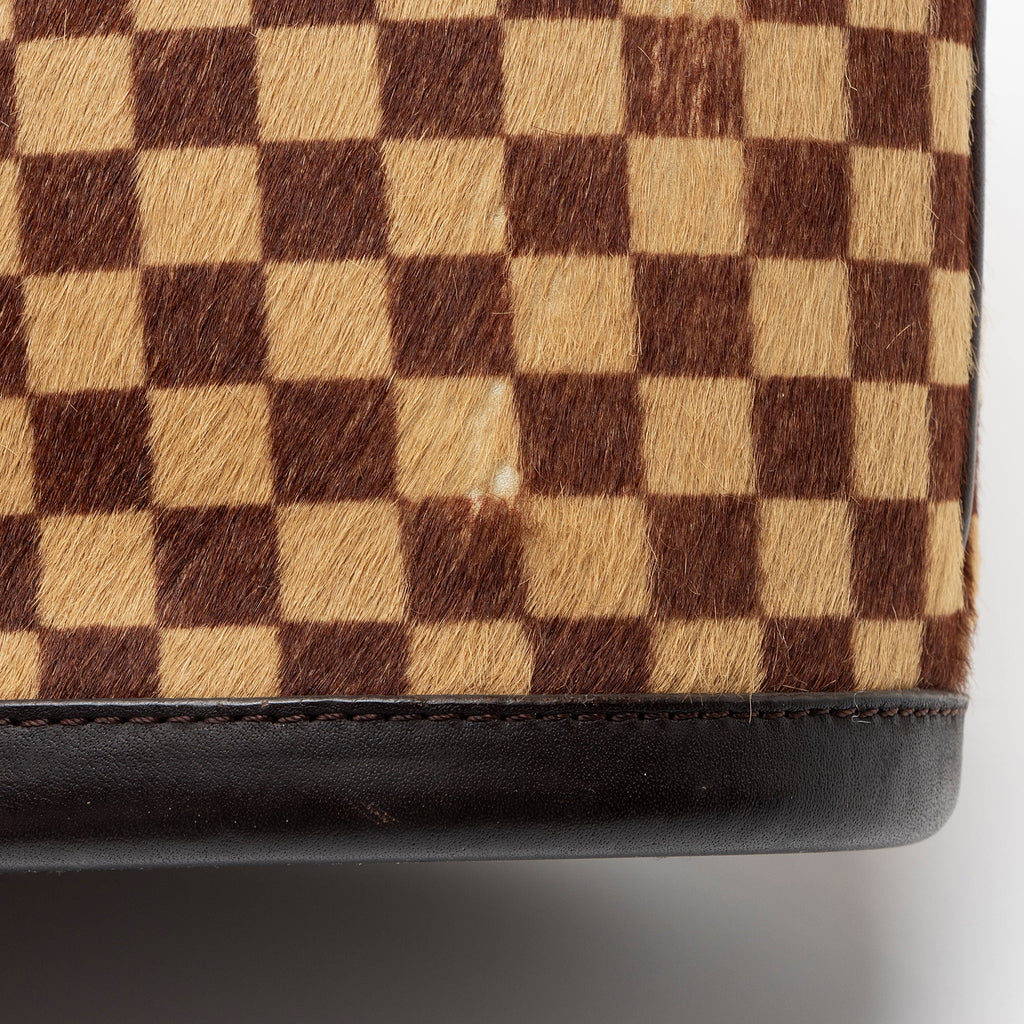 Louis Vuitton Vintage Limited Edition Calf Hair Damier Sauvage Impala Tote