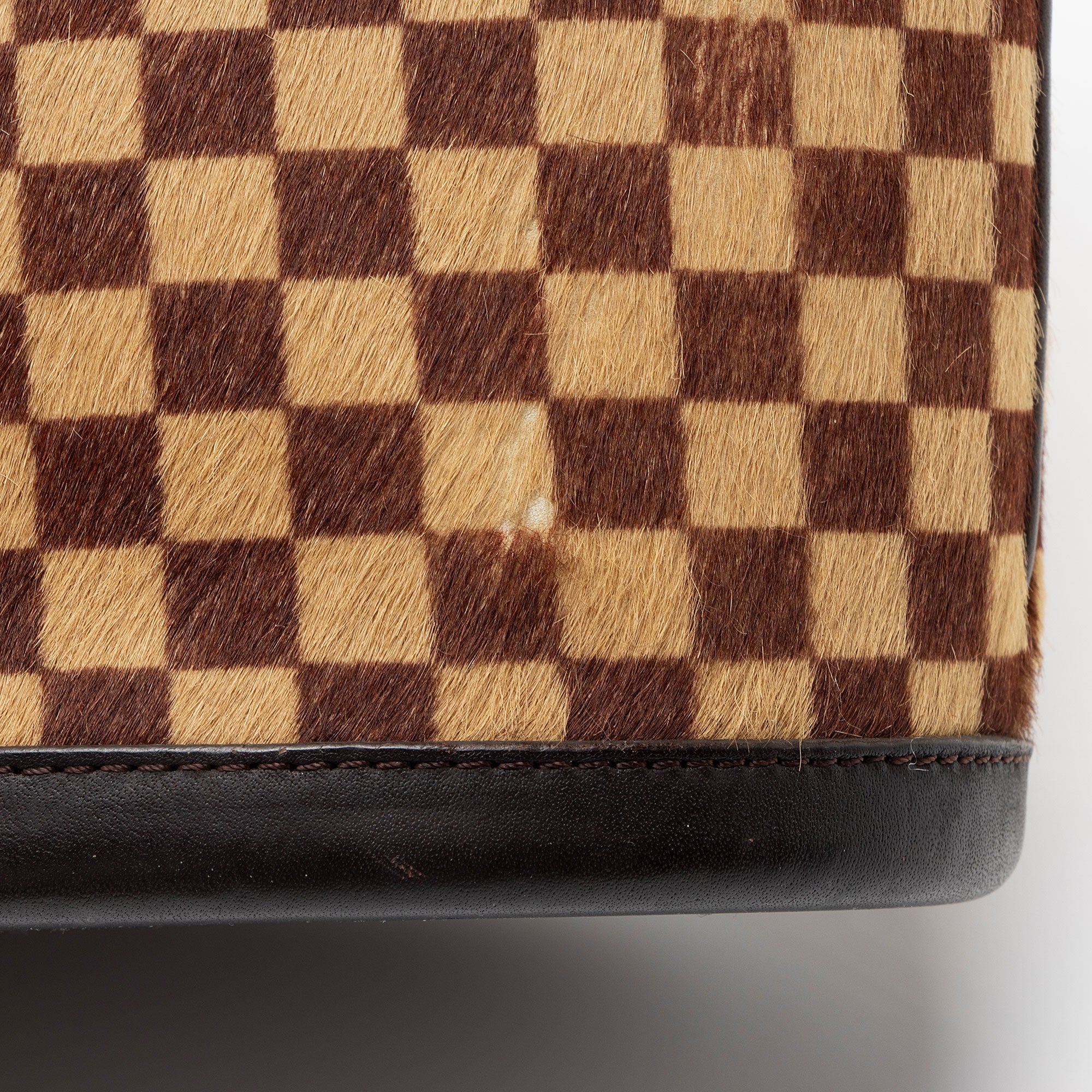 Louis Vuitton Vintage Limited Edition Calf Hair Damier Sauvage Impala Tote