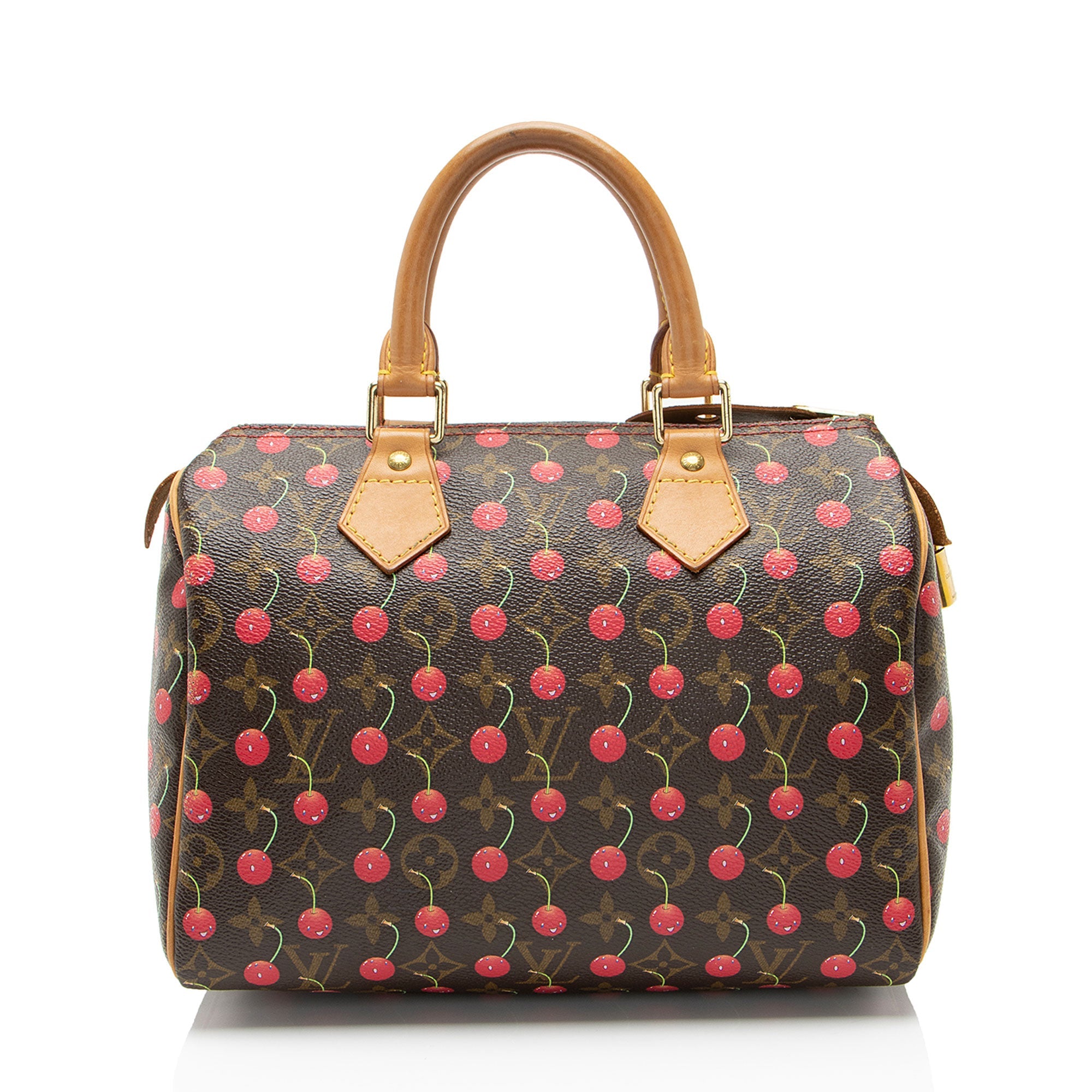 Louis Vuitton Vintage Limited Edition Monogram Canvas Cerises Speedy 25 Satchel