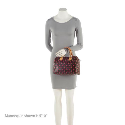 Louis Vuitton Vintage Limited Edition Monogram Canvas Cerises Speedy 25 Satchel