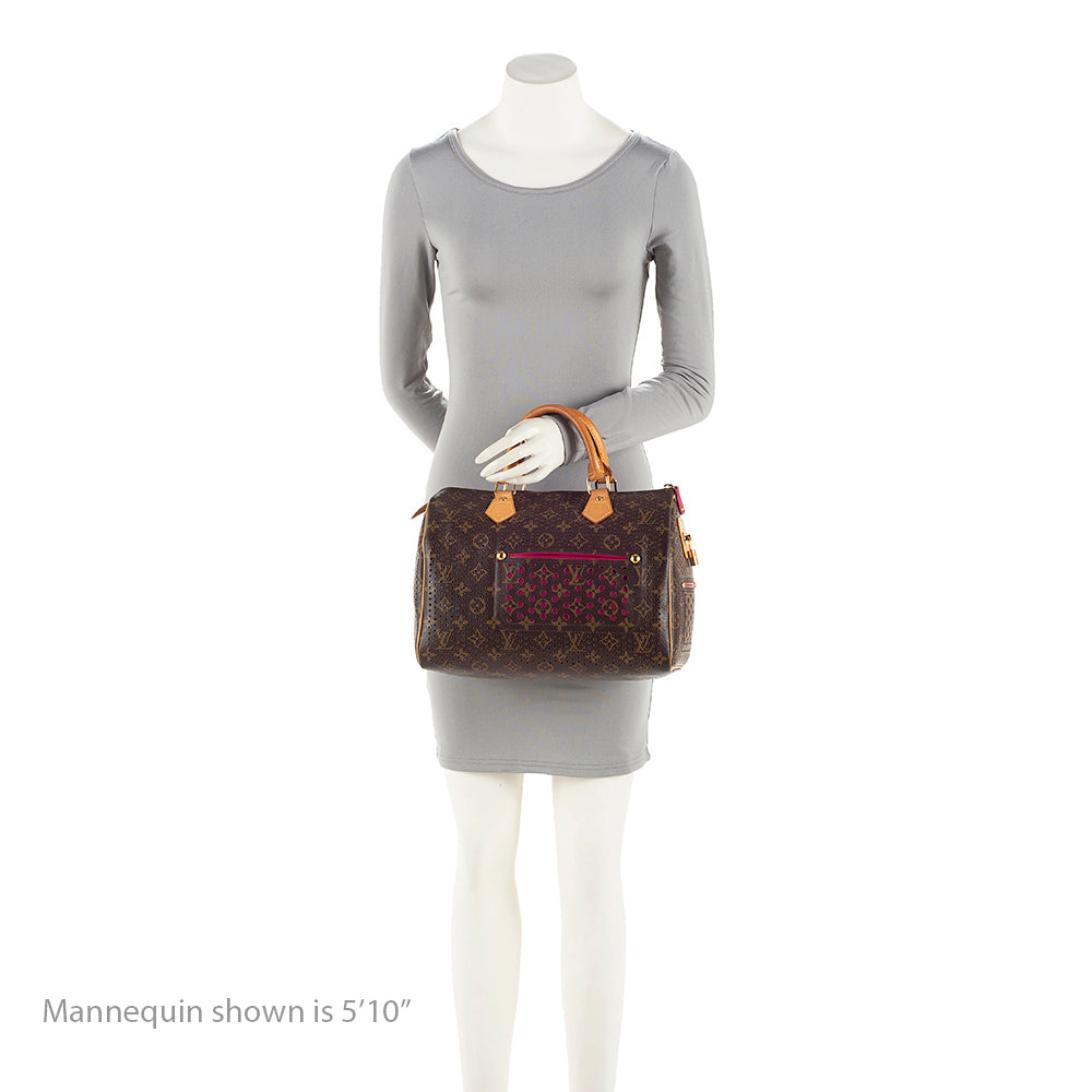 Louis Vuitton Vintage Limited Edition Monogram Perforated Speedy 30 Satchel