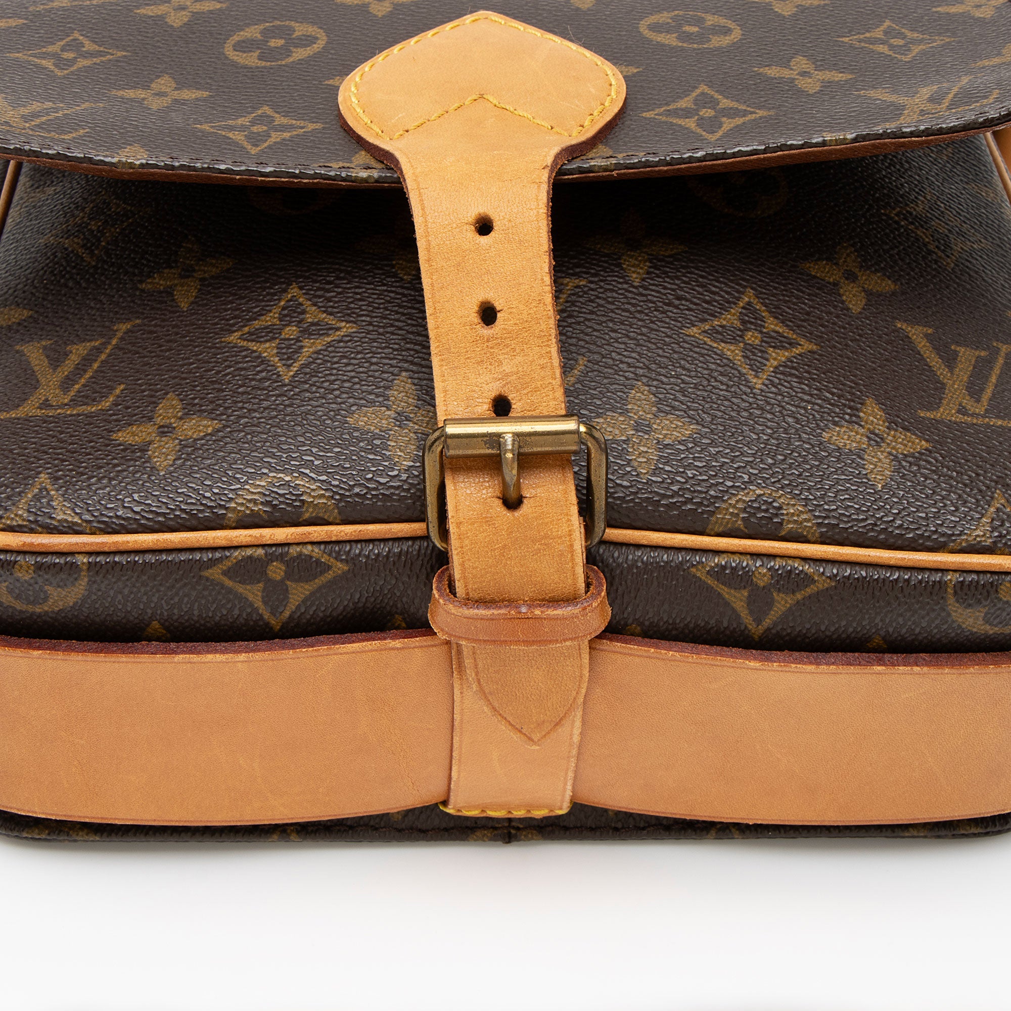 Louis Vuitton Vintage Monogram Canvas Cartouchiere MM Shoulder Bag