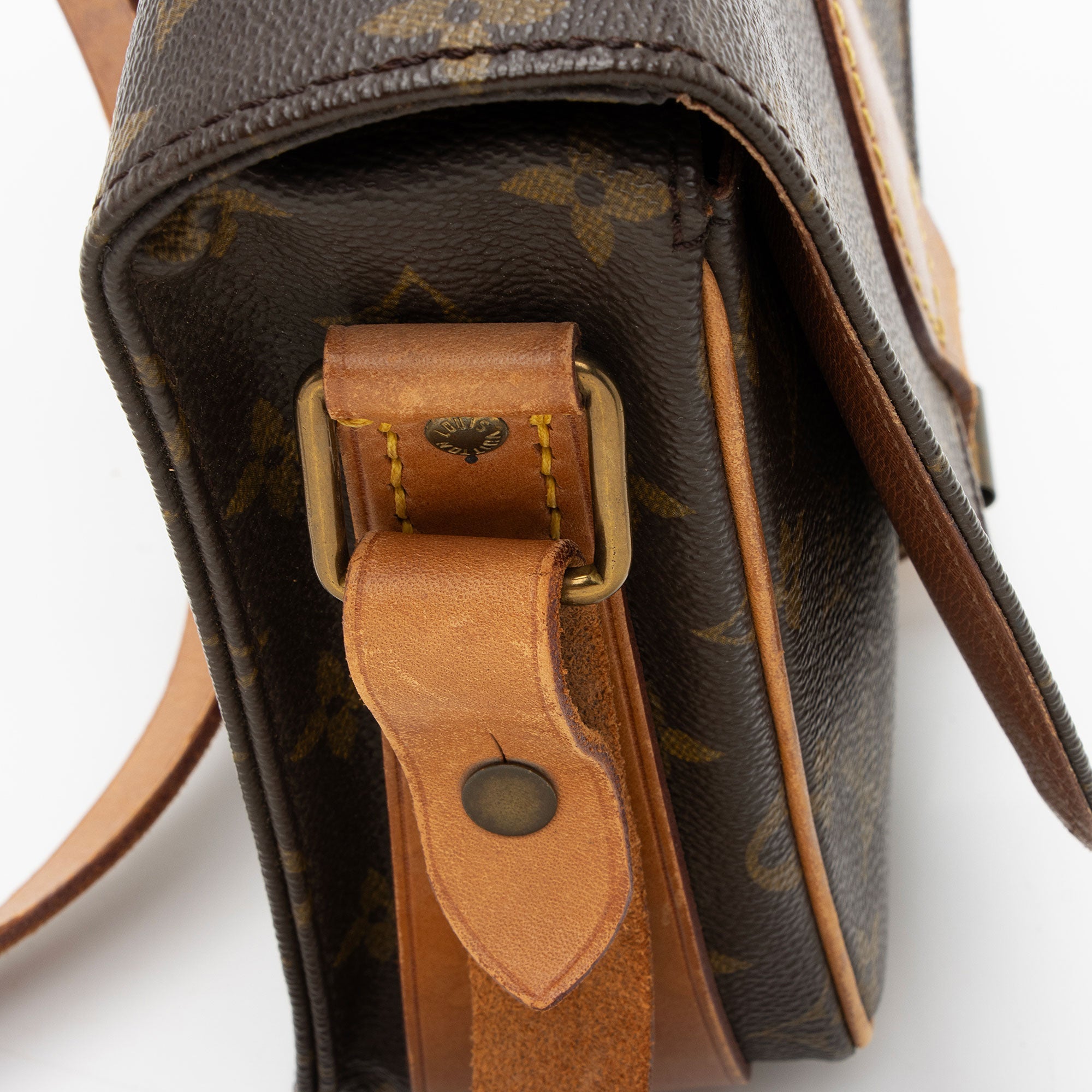 Louis Vuitton Vintage Monogram Canvas Cartouchiere MM Shoulder Bag