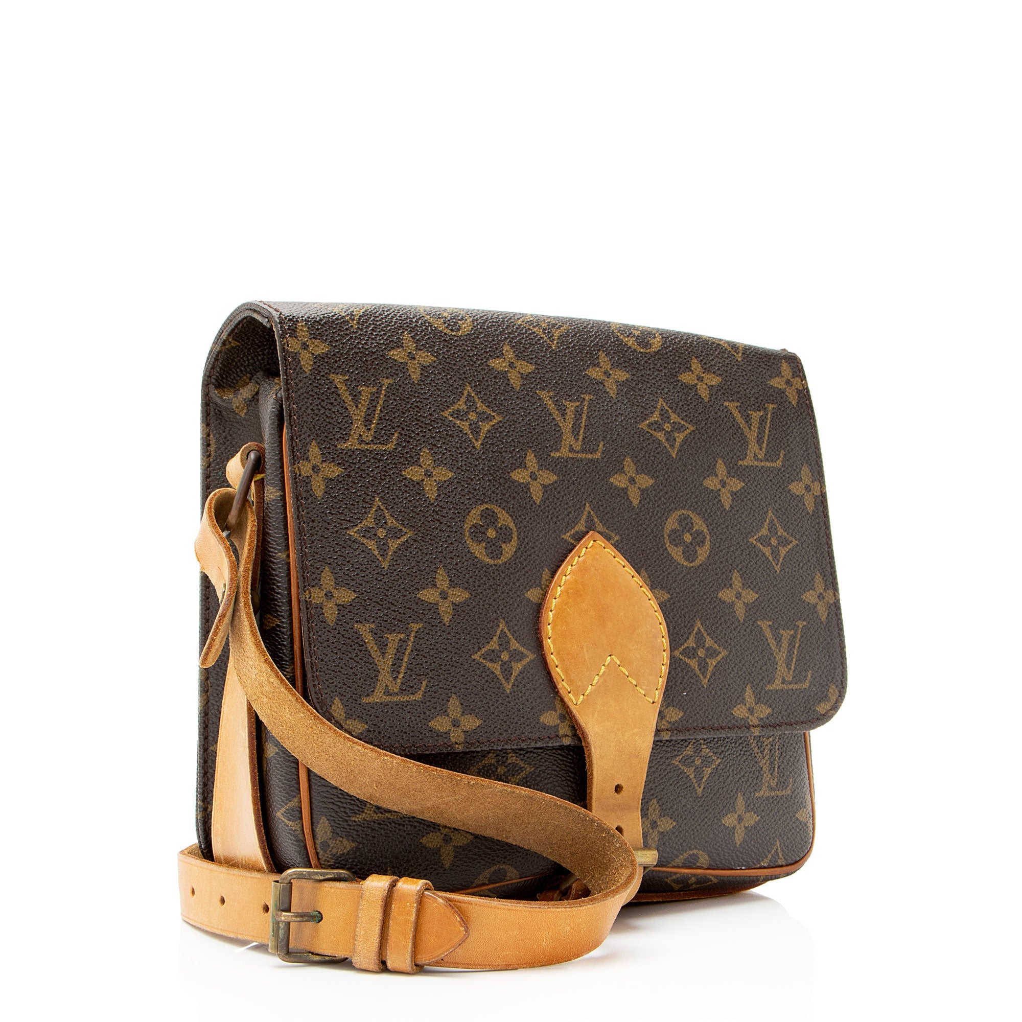 Louis Vuitton Vintage Monogram Canvas Cartouchiere MM Shoulder Bag