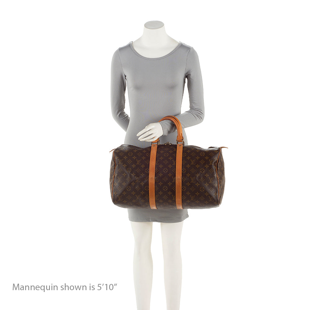 Louis Vuitton Vintage Monogram Canvas Keepall 45 Duffle Bag (SHF-20479)