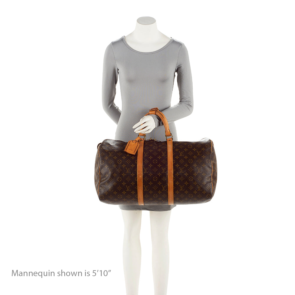 Louis Vuitton Vintage Monogram Canvas Keepall 50 Duffel Bag (SHF-20201)
