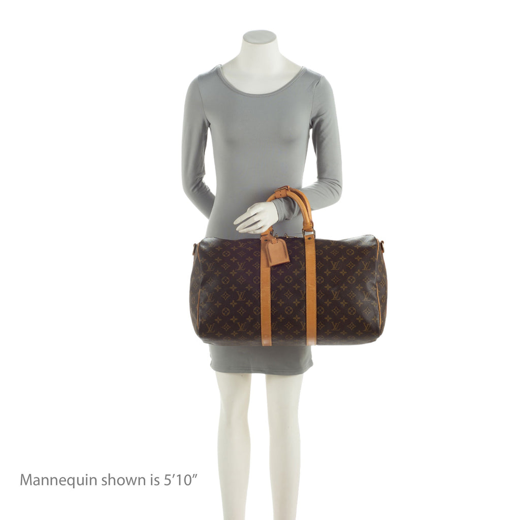 Louis Vuitton Vintage Monogram Canvas Keepall Bandouliere 45 Duffle Bag (SHF-eLIEgI)