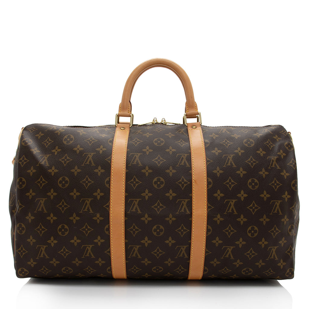 Louis Vuitton Vintage Monogram Canvas Keepall Bandouliere 50 Duffle Bag (SHF-geZCJA)