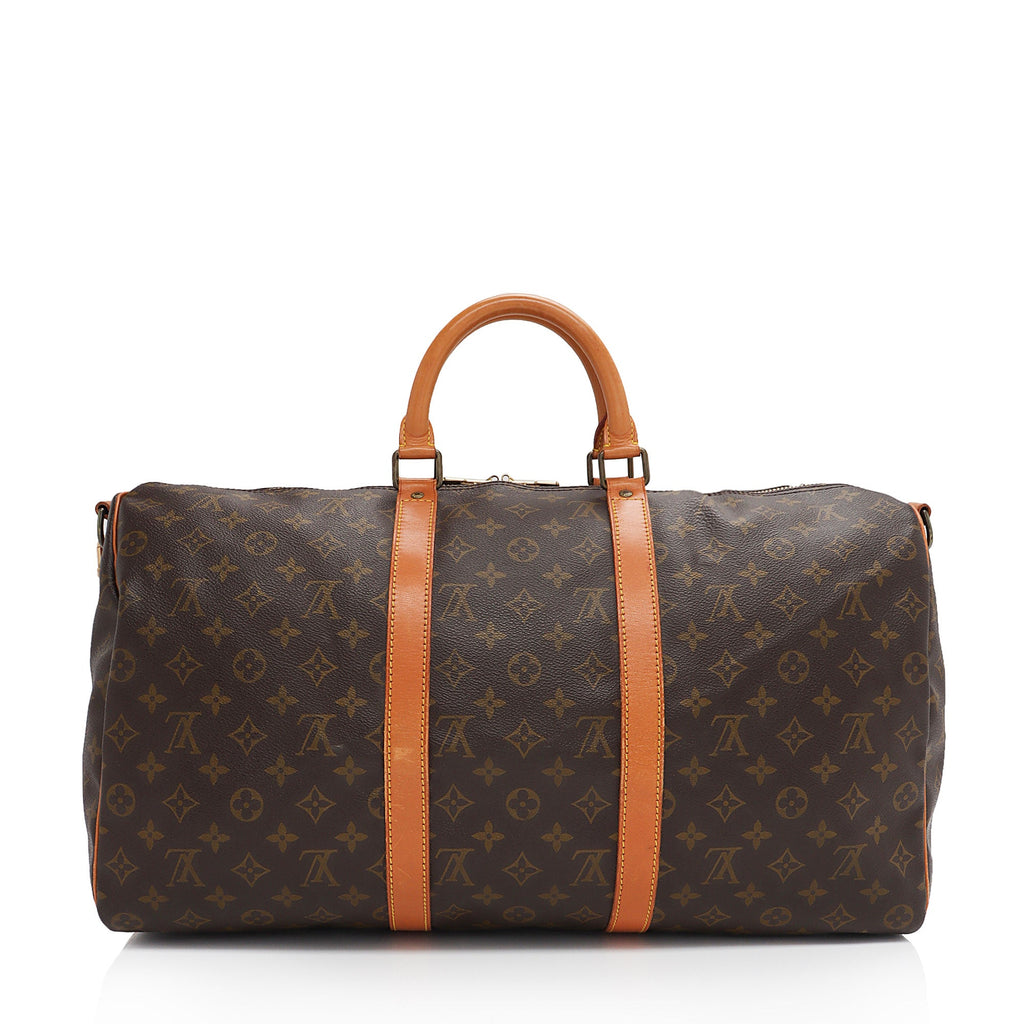 Louis Vuitton Vintage Monogram Canvas Keepall Bandouliere 50 Duffle Bag (SHF-vjjT94)