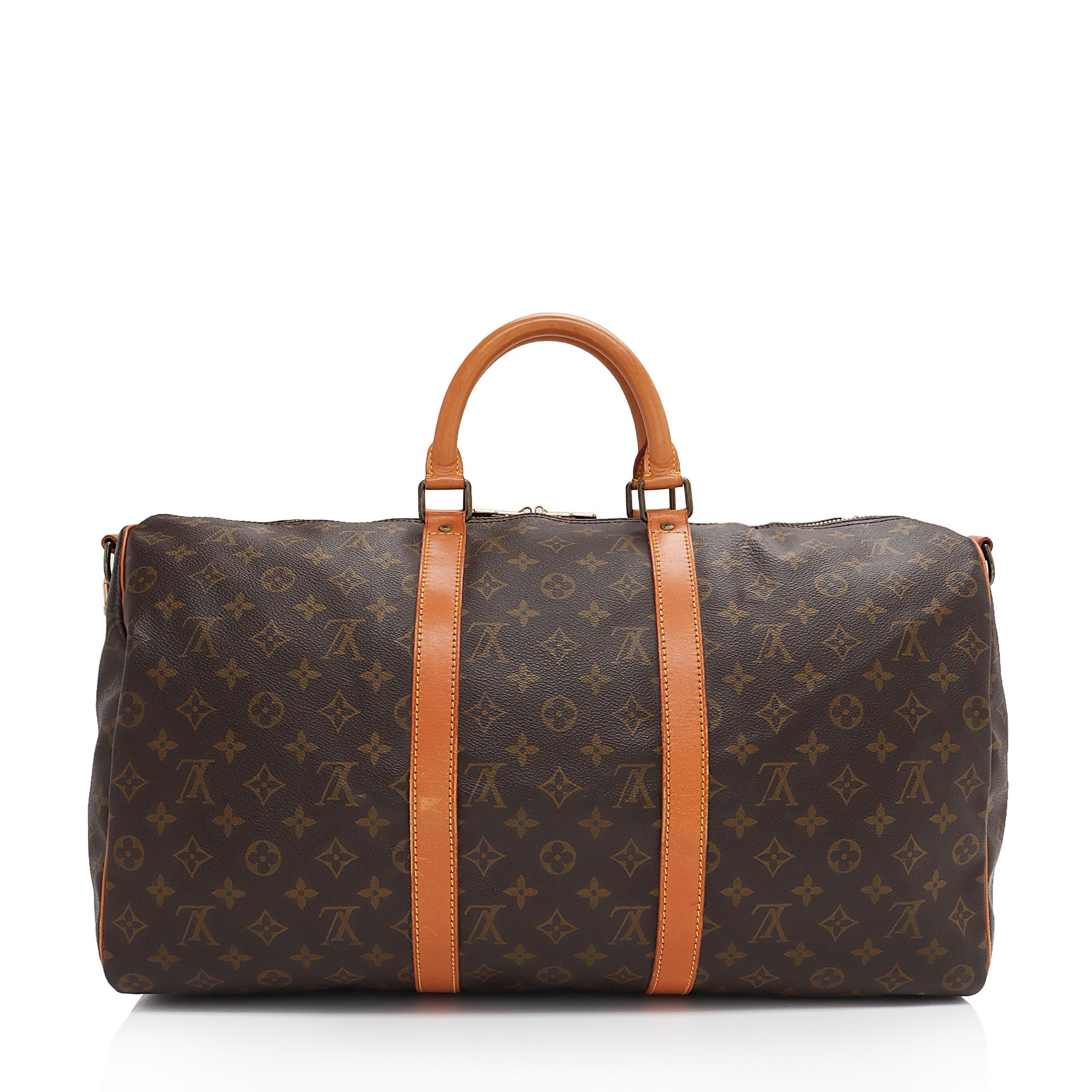 Louis Vuitton Vintage Monogram Canvas Keepall Bandouliere 50 Duffle Bag (SHF-vjjT94)
