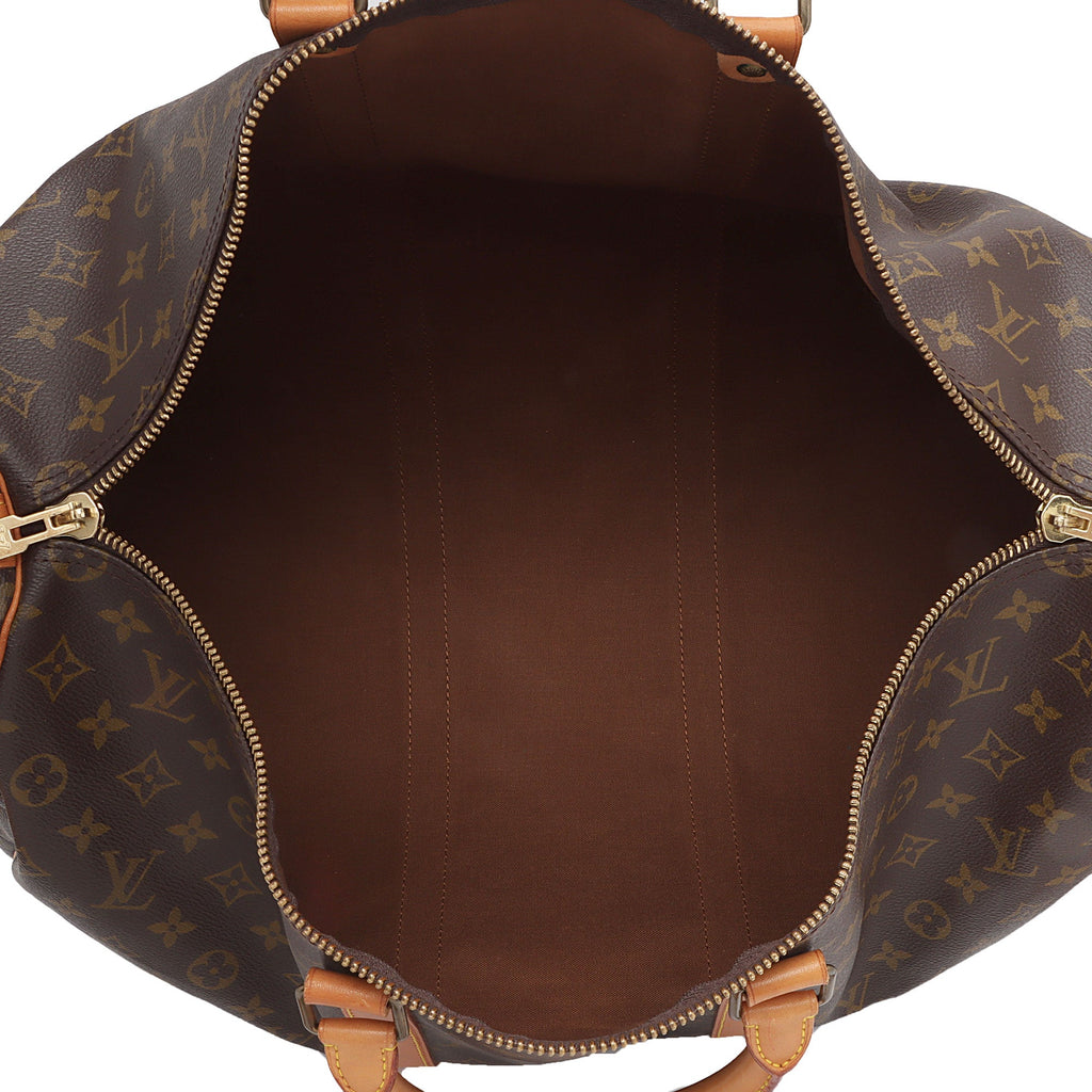 Louis Vuitton Vintage Monogram Canvas Keepall Bandouliere 50 Duffle Bag (SHF-vjjT94)