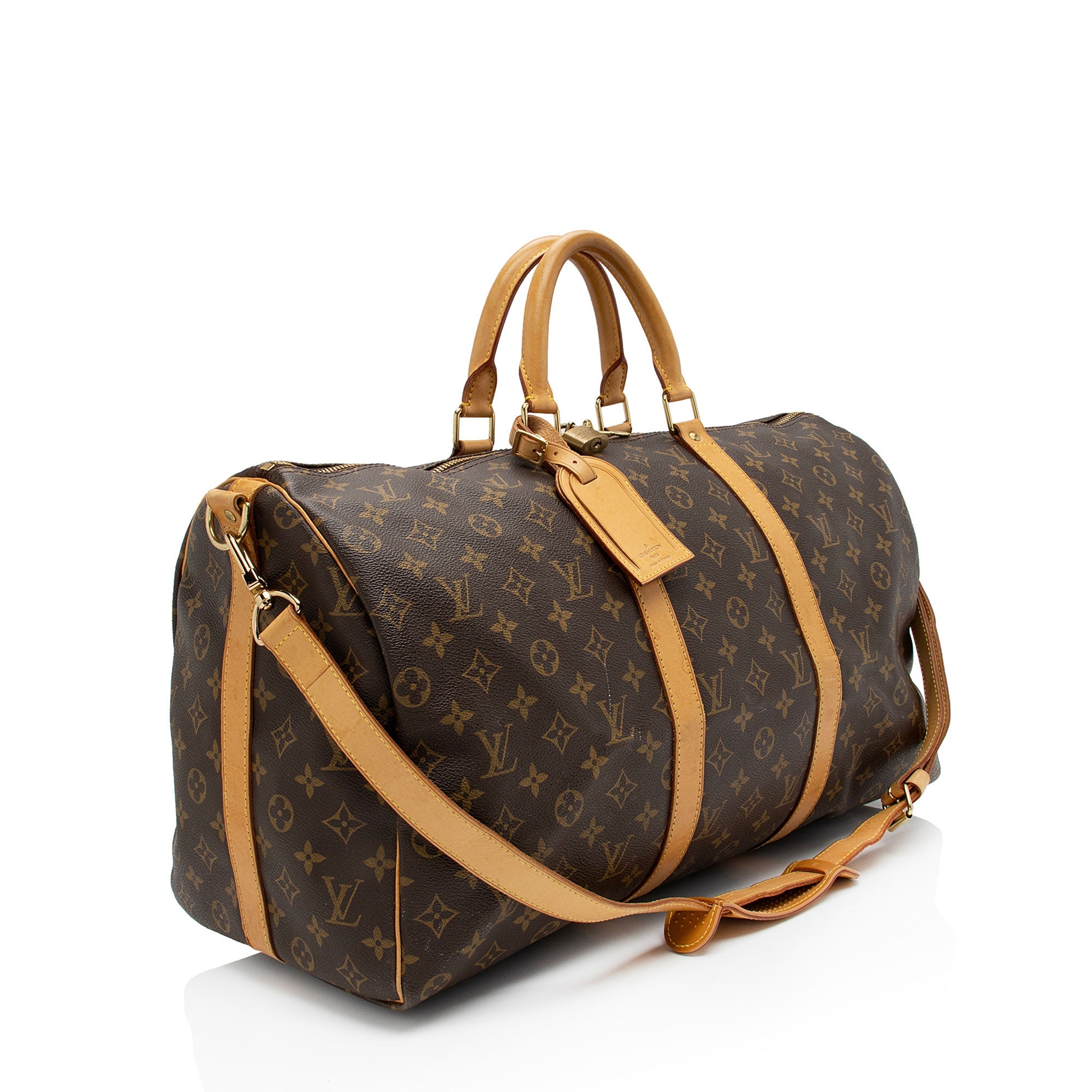 Louis Vuitton Vintage Monogram Canvas Keepall Bandouliere 50 Duffle Bag (SHF-rd0wWP)