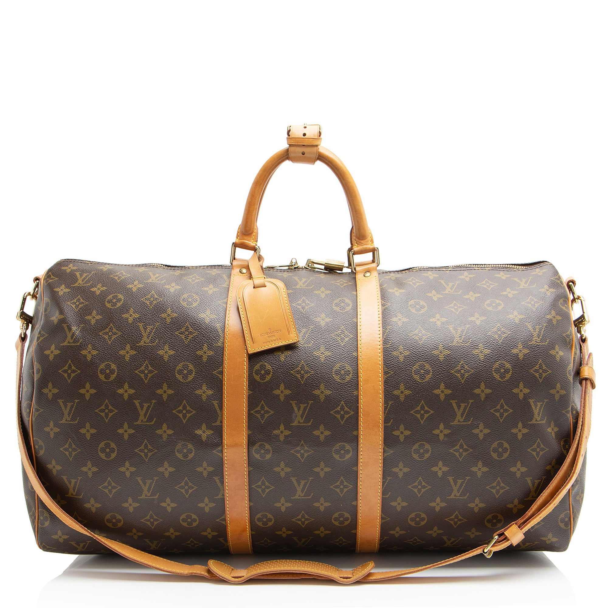 Louis Vuitton Vintage Monogram Canvas Keepall Bandouliere 55 Duffle