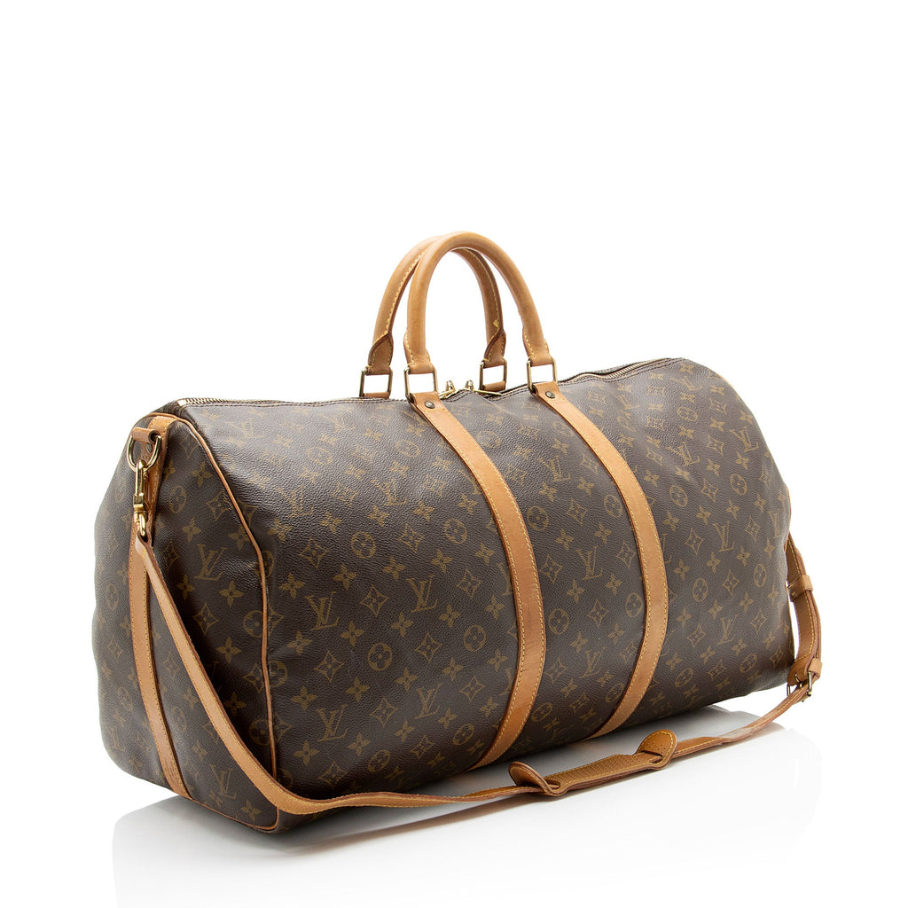 Louis Vuitton Vintage Monogram Canvas Keepall Bandouliere 55 Duffle