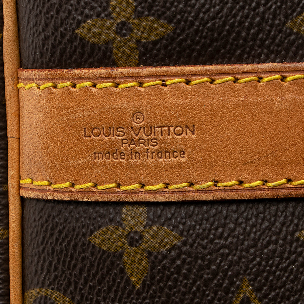Louis Vuitton Vintage Monogram Canvas Keepall Bandouliere 60 Duffle Bag (SHF-20354)