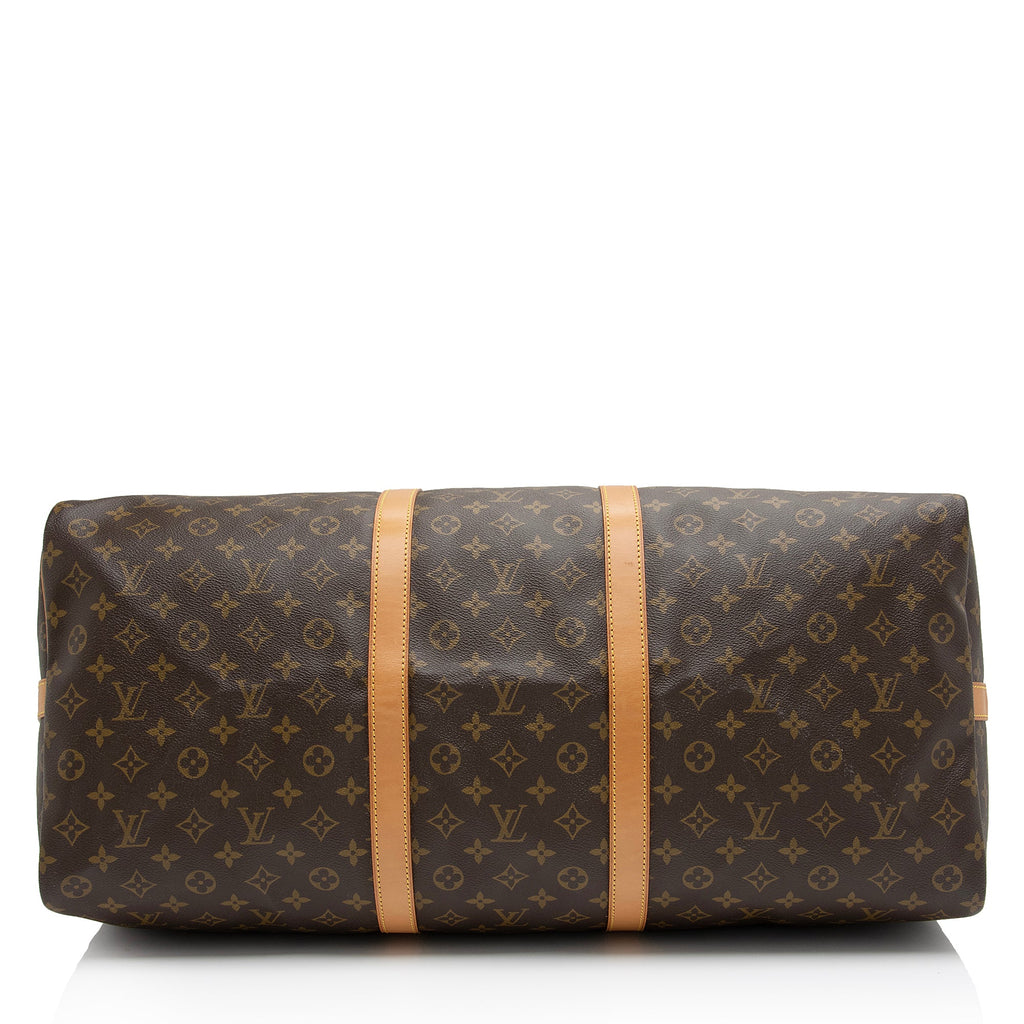 Louis Vuitton Vintage Monogram Canvas Keepall Bandouliere 60 Duffle Bag (SHF-05Mljd)