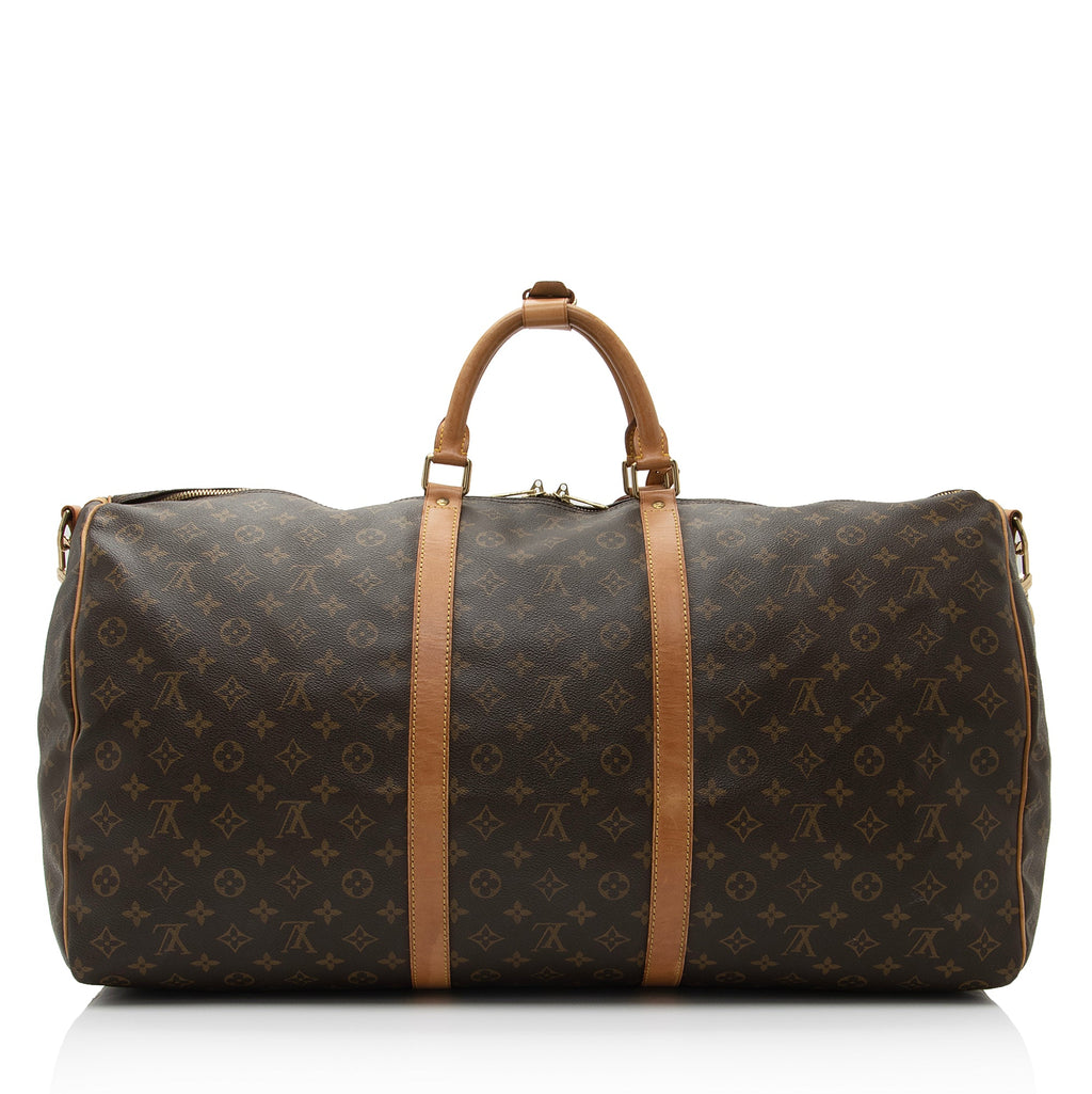 Louis Vuitton Vintage Monogram Canvas Keepall Bandouliere 60 Duffle Bag (SHF-Nob4B7)