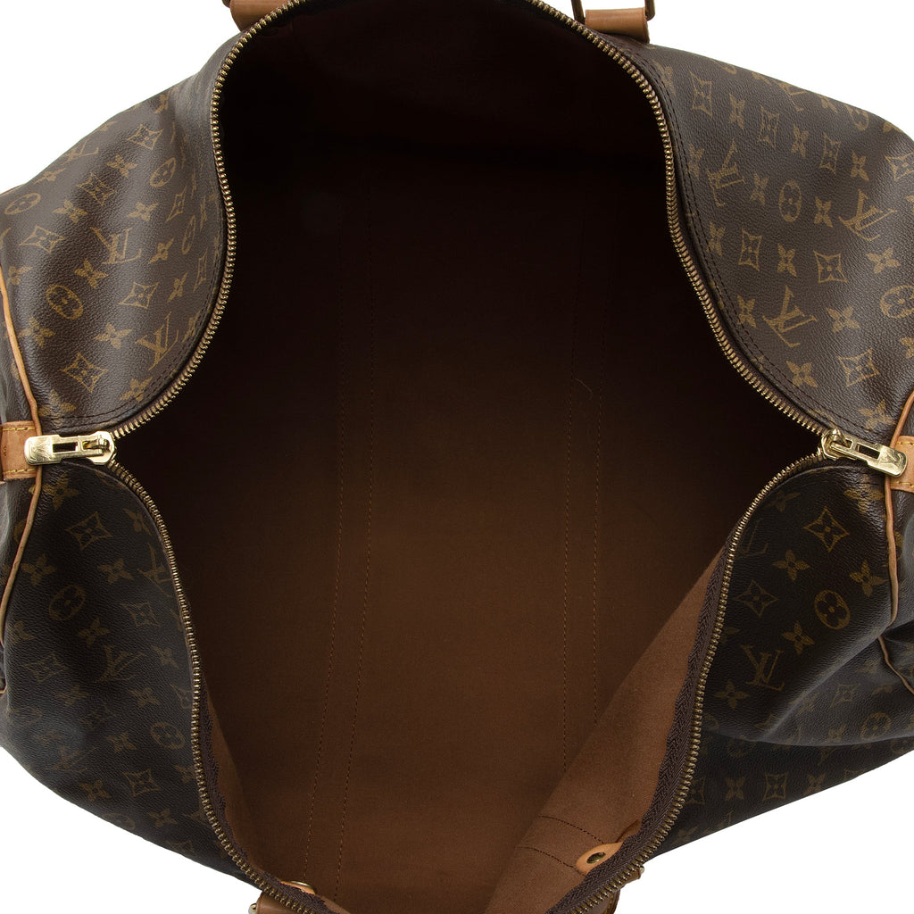 Louis Vuitton Vintage Monogram Canvas Keepall Bandouliere 60 Duffle Bag (SHF-Nob4B7)