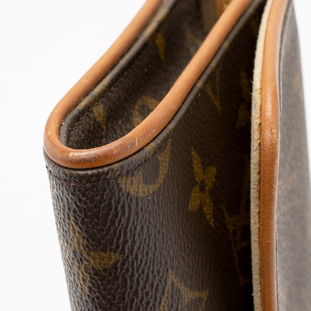 Louis Vuitton Vintage Monogram Canvas Pochette Twin GM Shoulder Bag (SHF-20791)