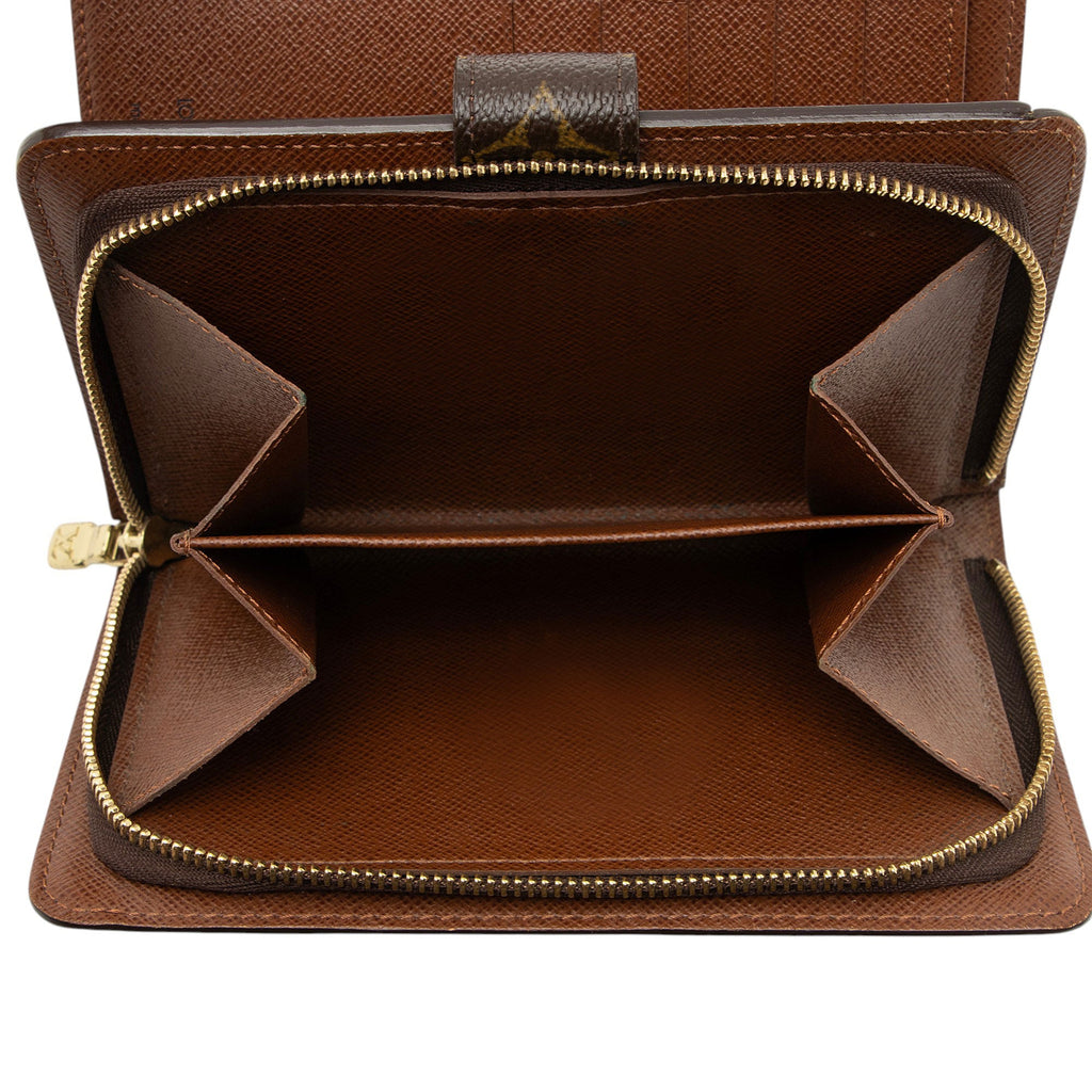 Louis Vuitton Vintage Monogram Canvas Porte Papier Zipper Wallet
