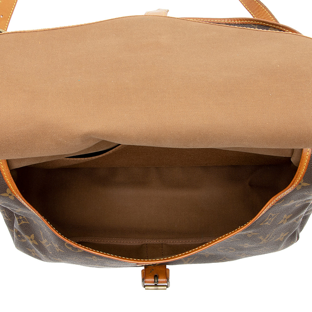 Louis Vuitton Vintage Monogram Canvas Saumur 35 Messenger Bag (SHF-21228)