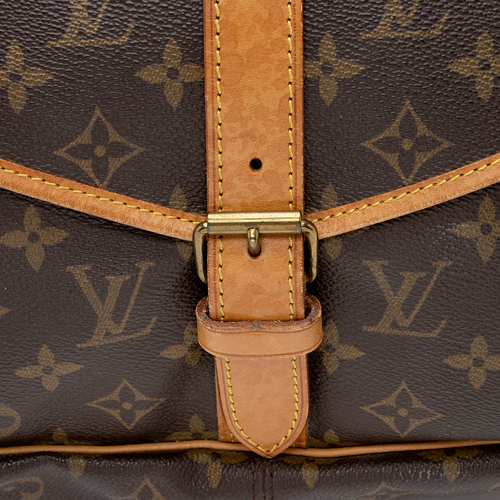 Louis Vuitton Vintage Monogram Canvas Saumur 35 Messenger Bag (SHF-21214)