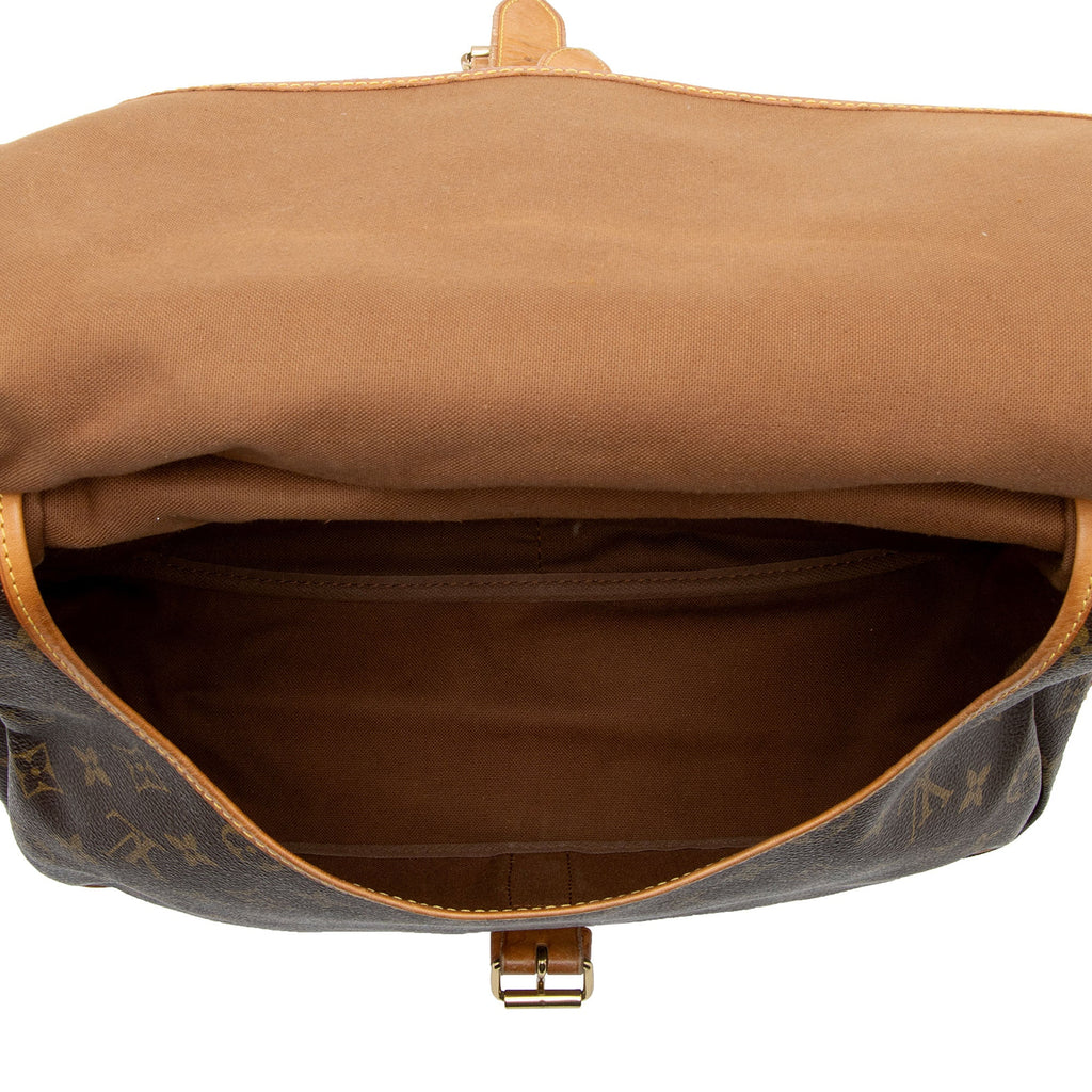 Louis Vuitton Vintage Monogram Canvas Saumur 35 Messenger Bag (SHF-Tk3PjK)